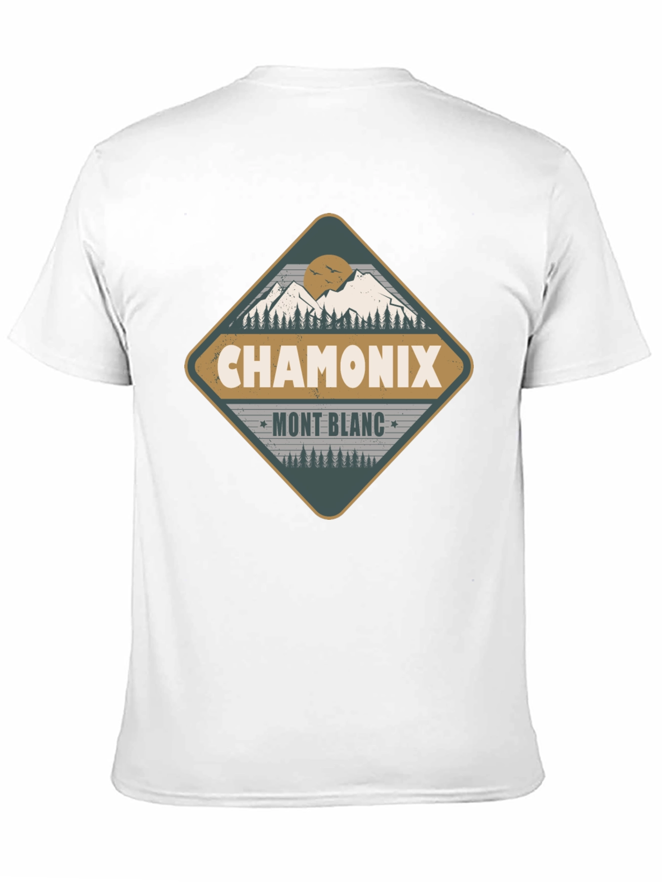 Black Chamonix Mont Blanc Graphic T-Shirt view 11