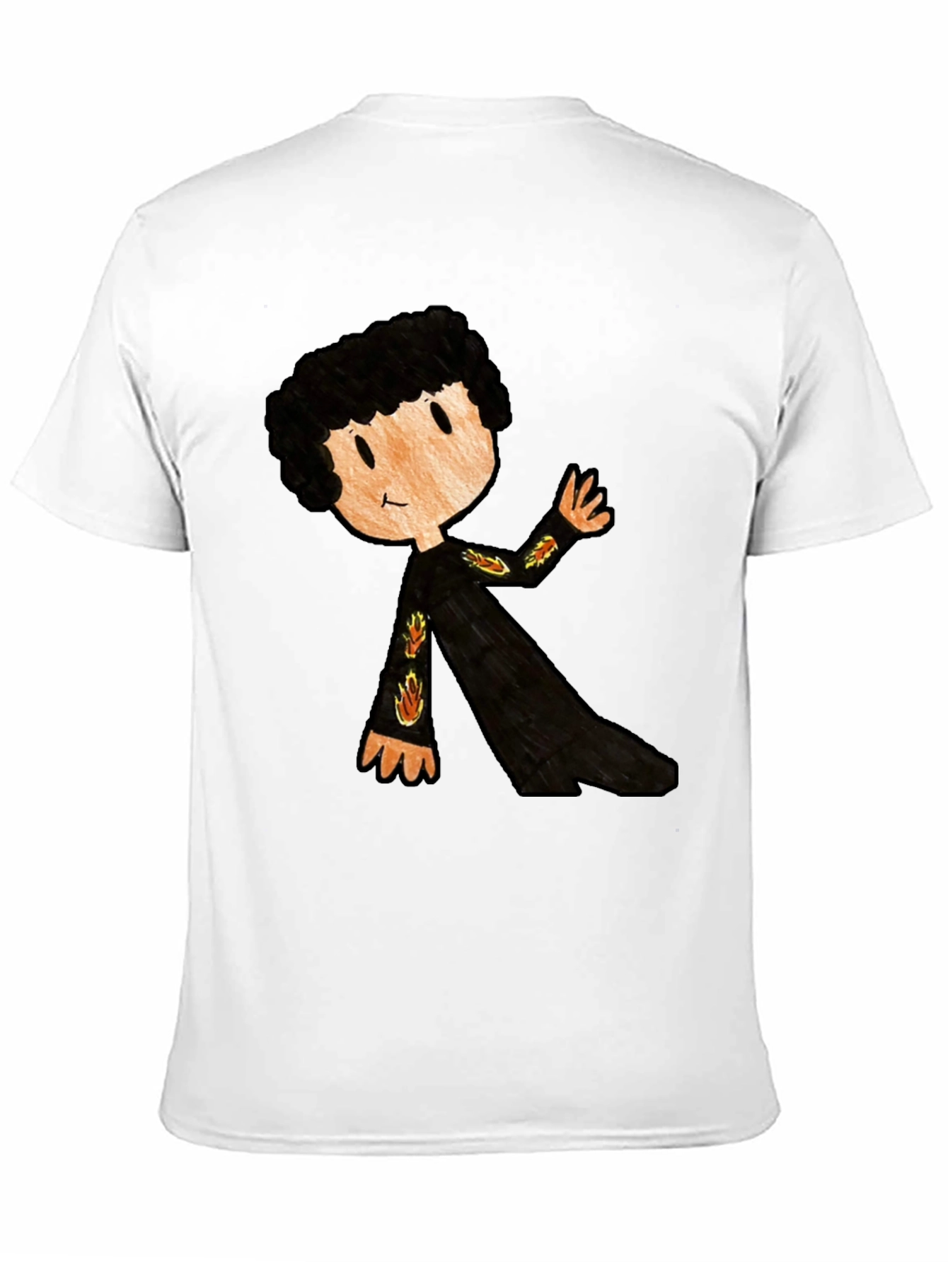 Black Cartoon Character Black T-Shirt view 11
