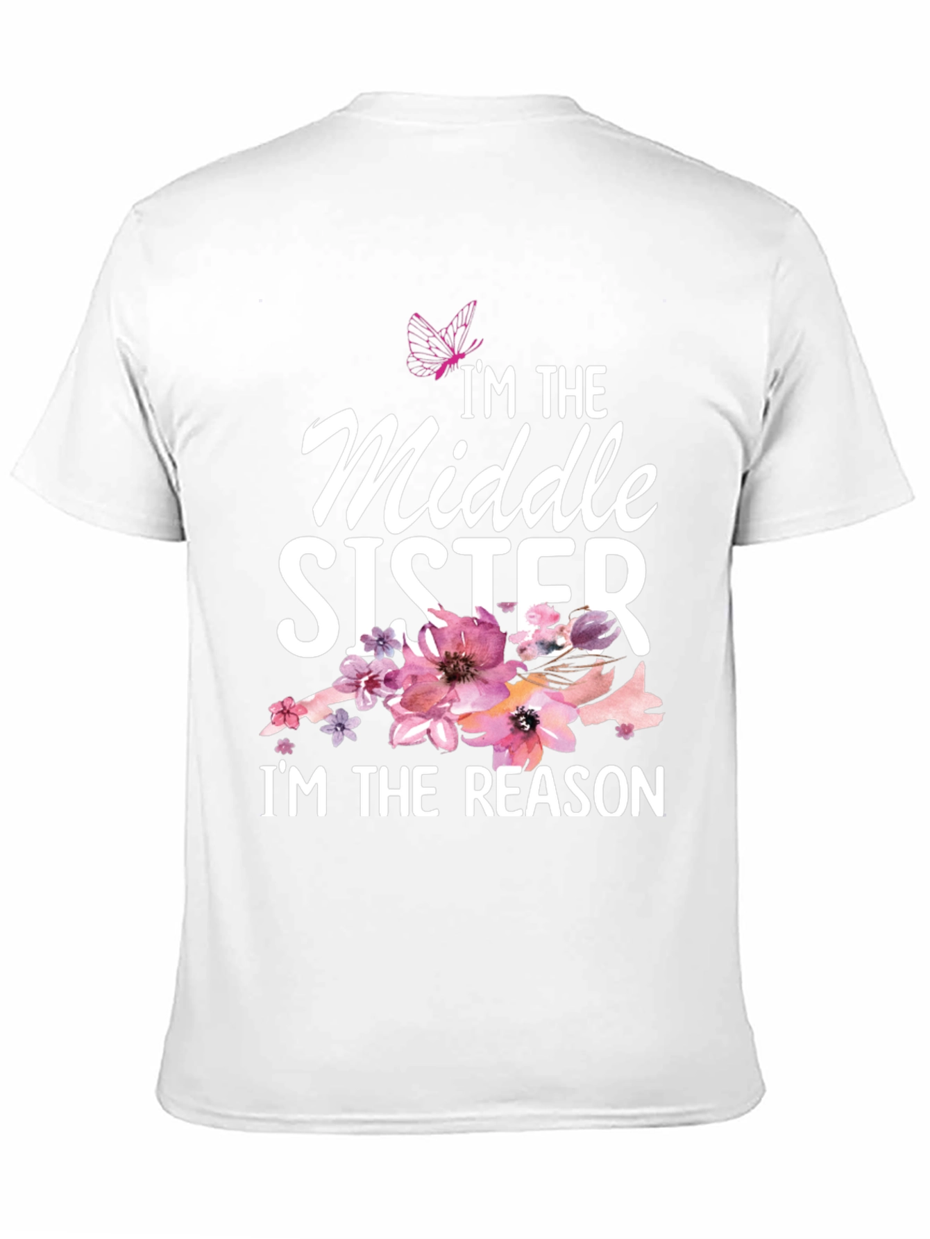 Black I'm the Middle Sister T-Shirt view 11