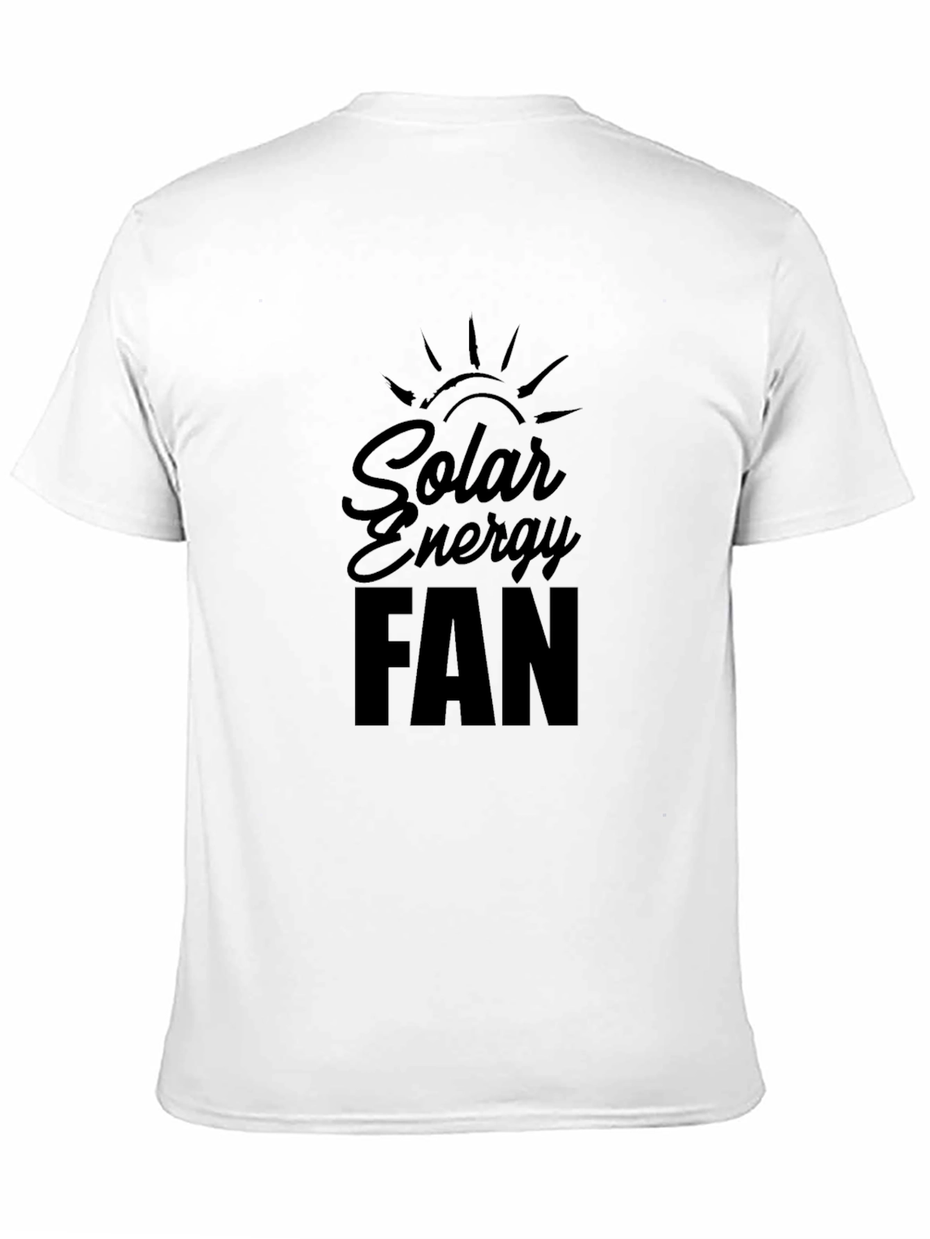 Black Solar Energy Fan Black T-Shirt view 11