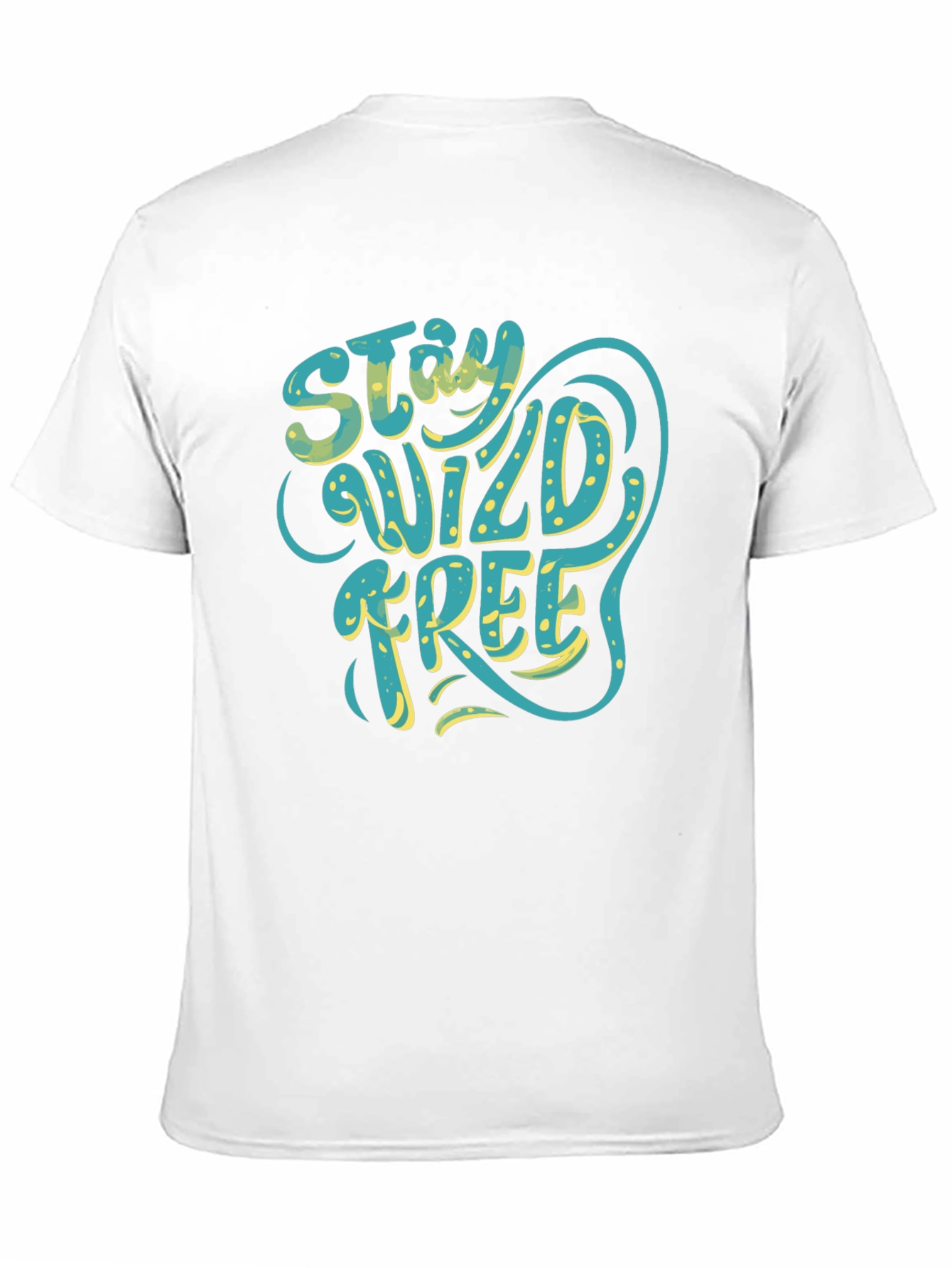 Black Stay Wild Free Graphic Tee - Black Cotton T-Shirt view 11