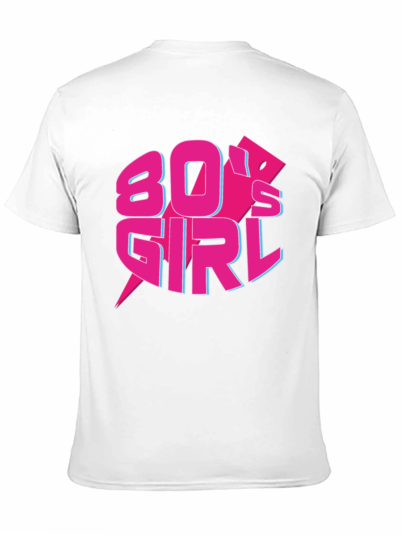Black 80's Girl Retro T-Shirt view 11
