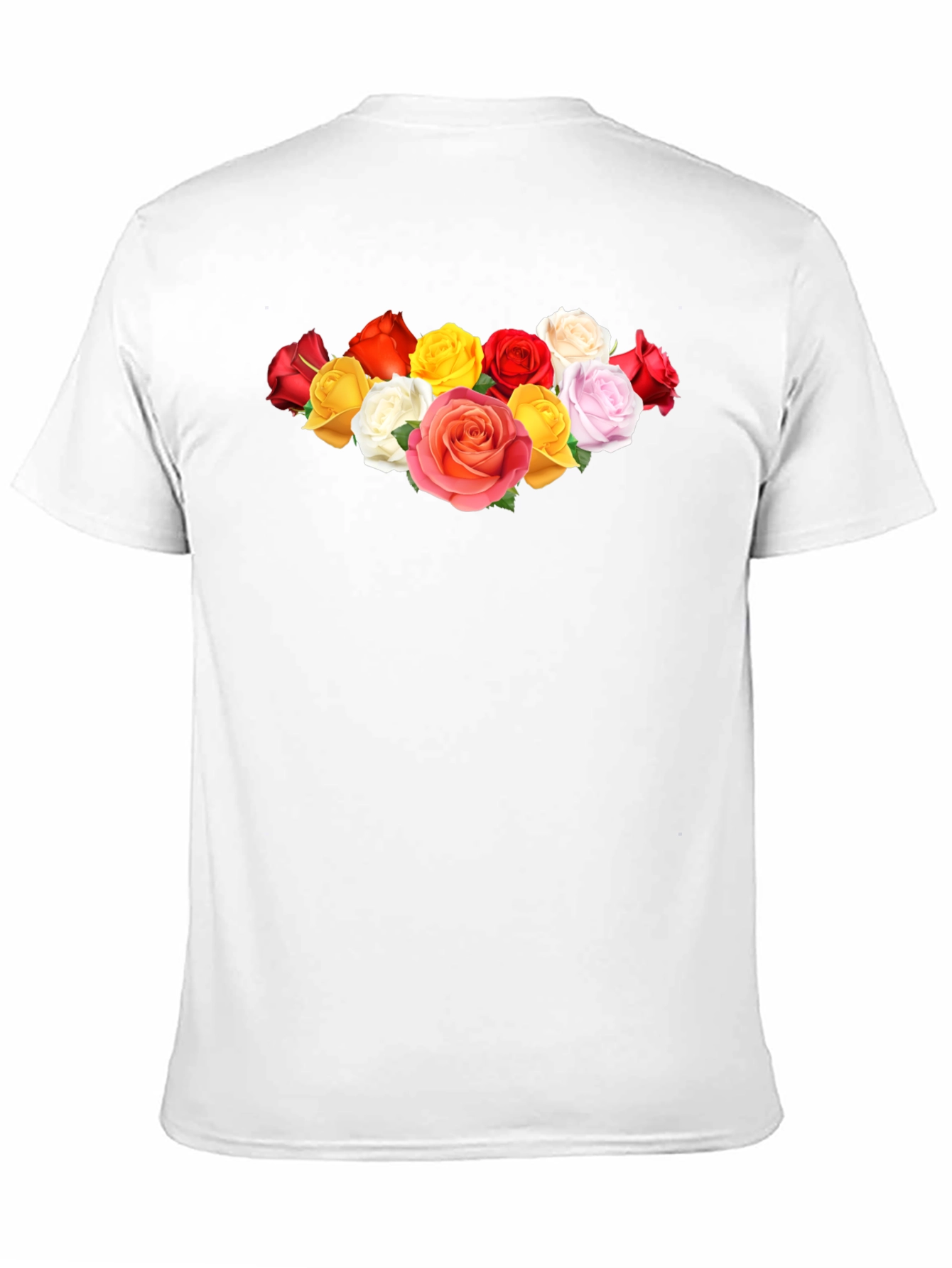 Black Floral Rose Graphic Black Tee view 11