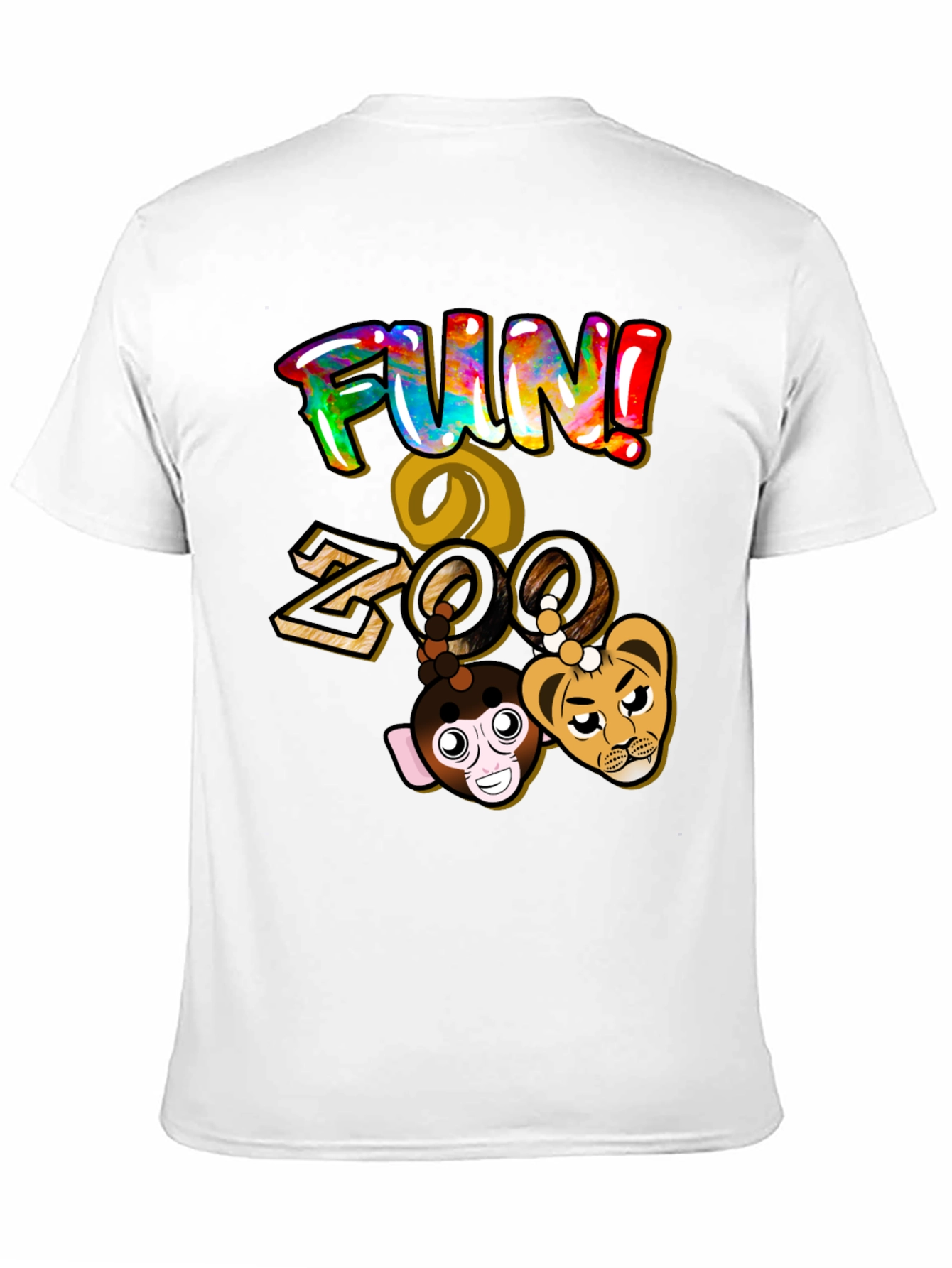 Black Fun Zoo Graphic T-Shirt - Black Cotton Tee view 11