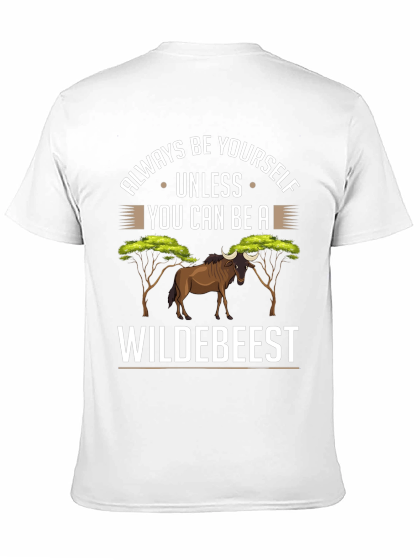 Black Wildebeest Graphic T-Shirt - Always Be Yourself view 11