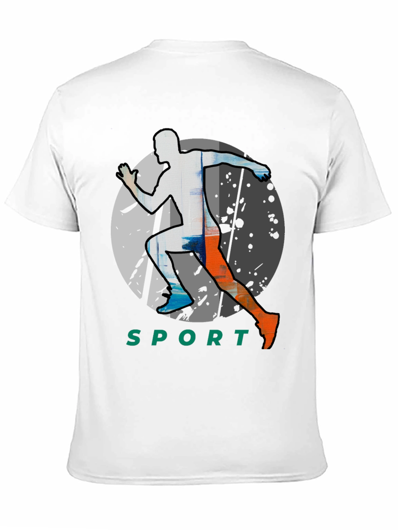 Men's Black Graphic Tee - Sport Runner Design - 11