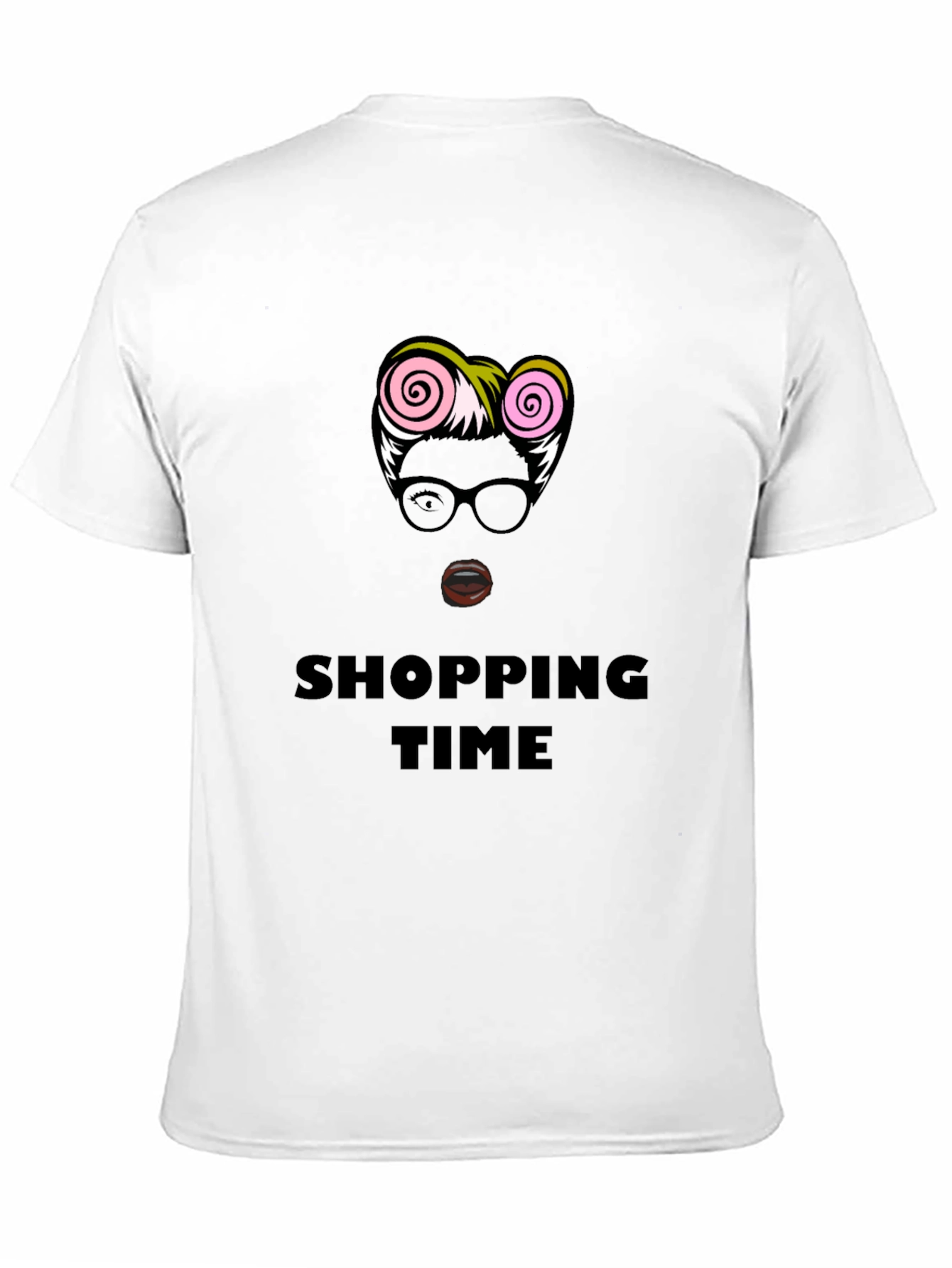 Black Shopping Time Graphic Black T-Shirt view 11