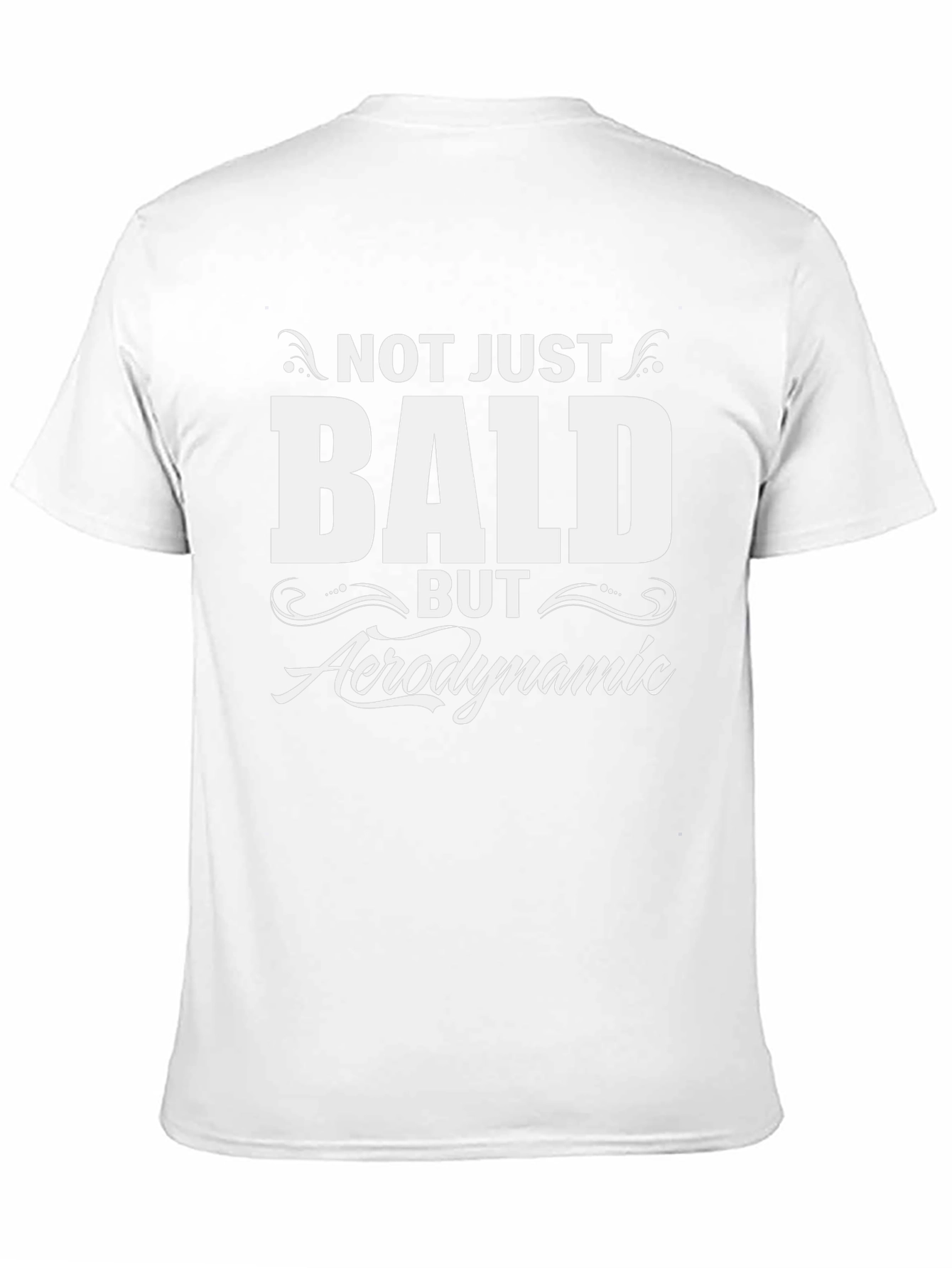 Black Funny Bald Aerodynamic T-Shirt view 11