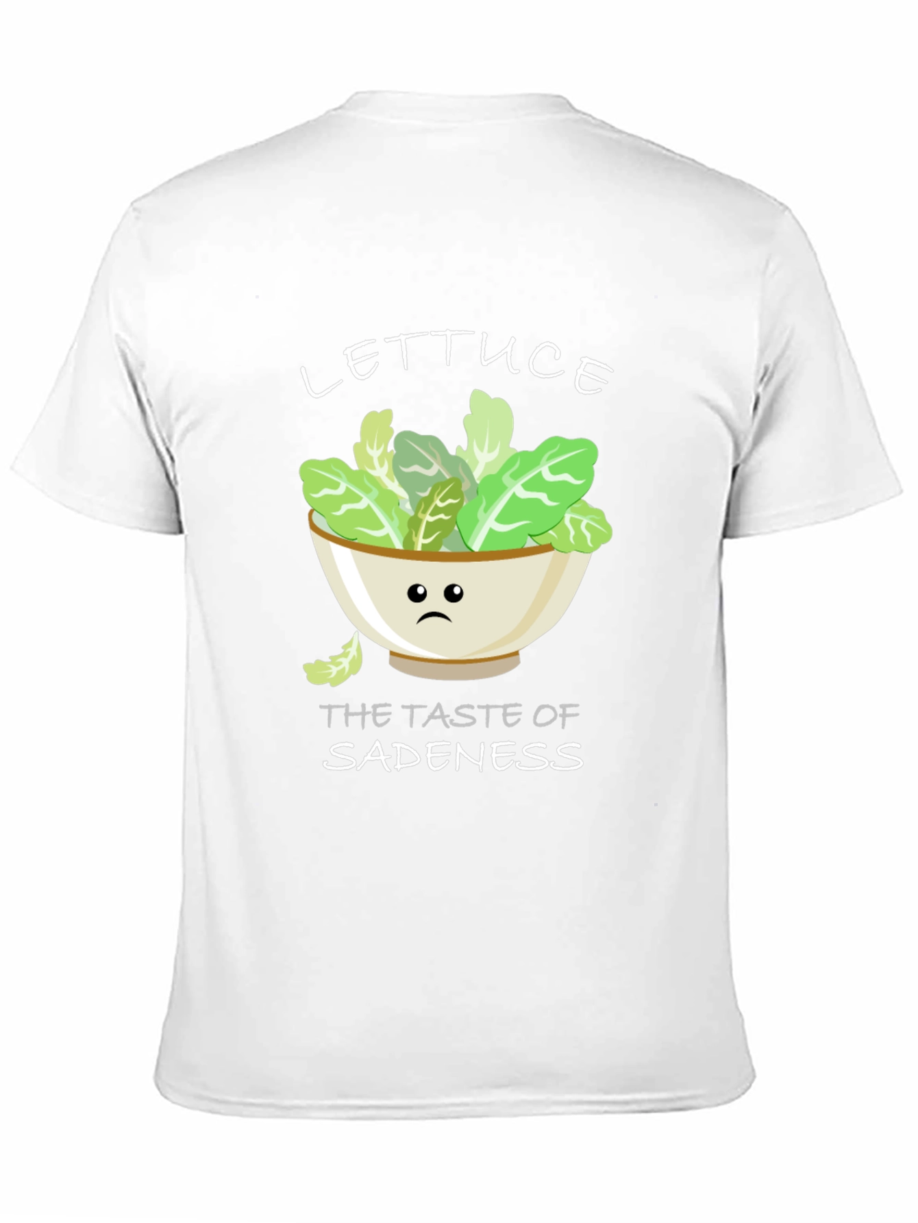 Black Lettuce Sadness T-Shirt - Funny Foodie Tee view 11