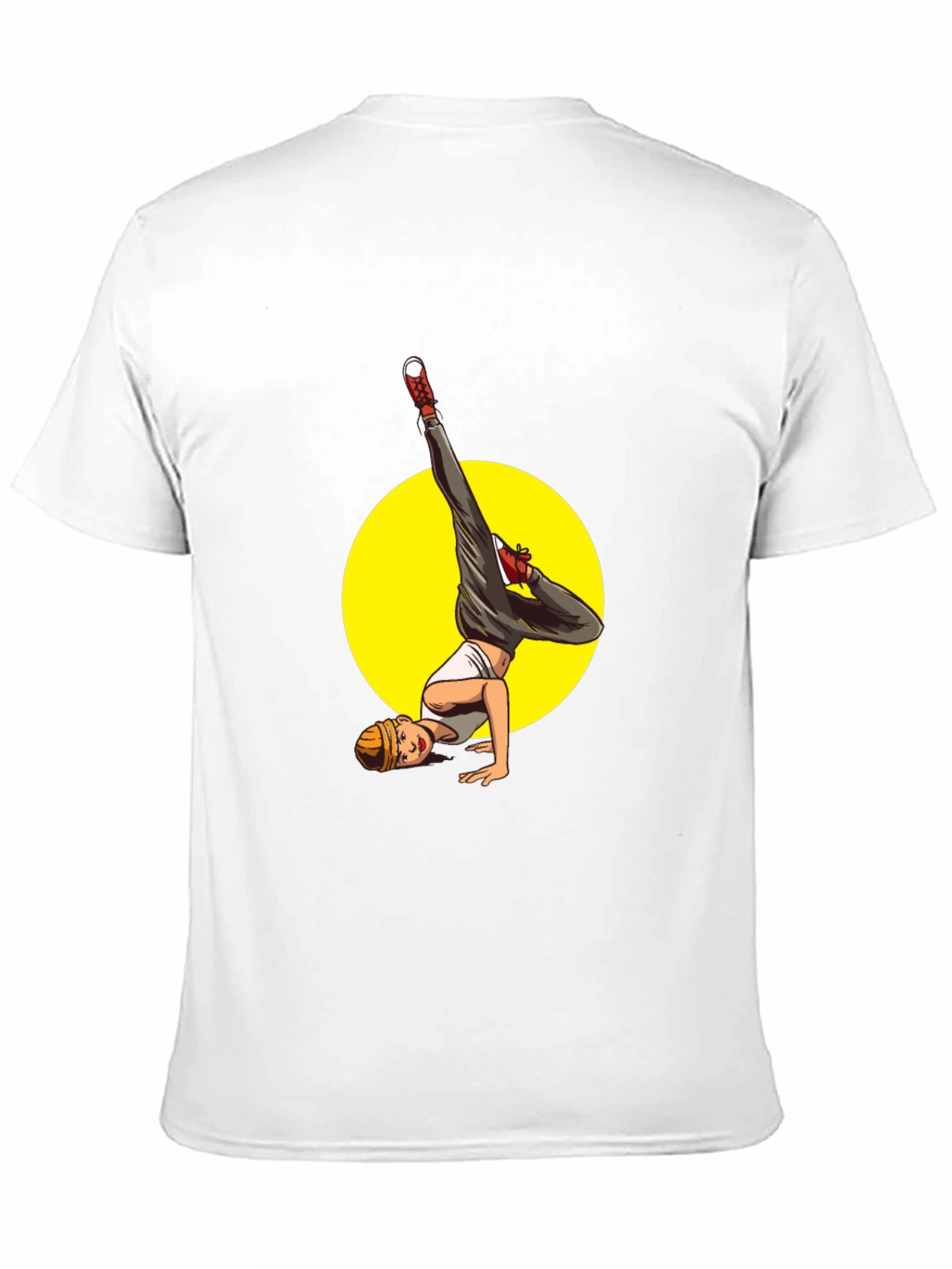 Black Black T-Shirt with Breakdancer Graphic view 11