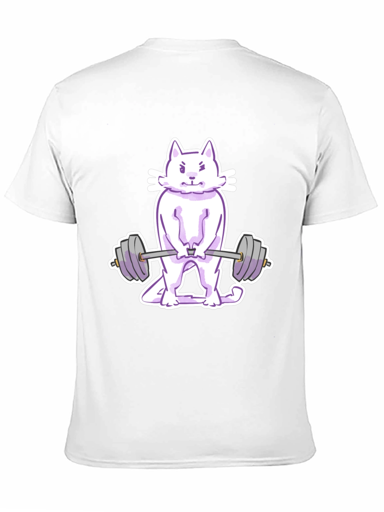 Black Cat Lifting Weights Graphic Tee - Black view 11