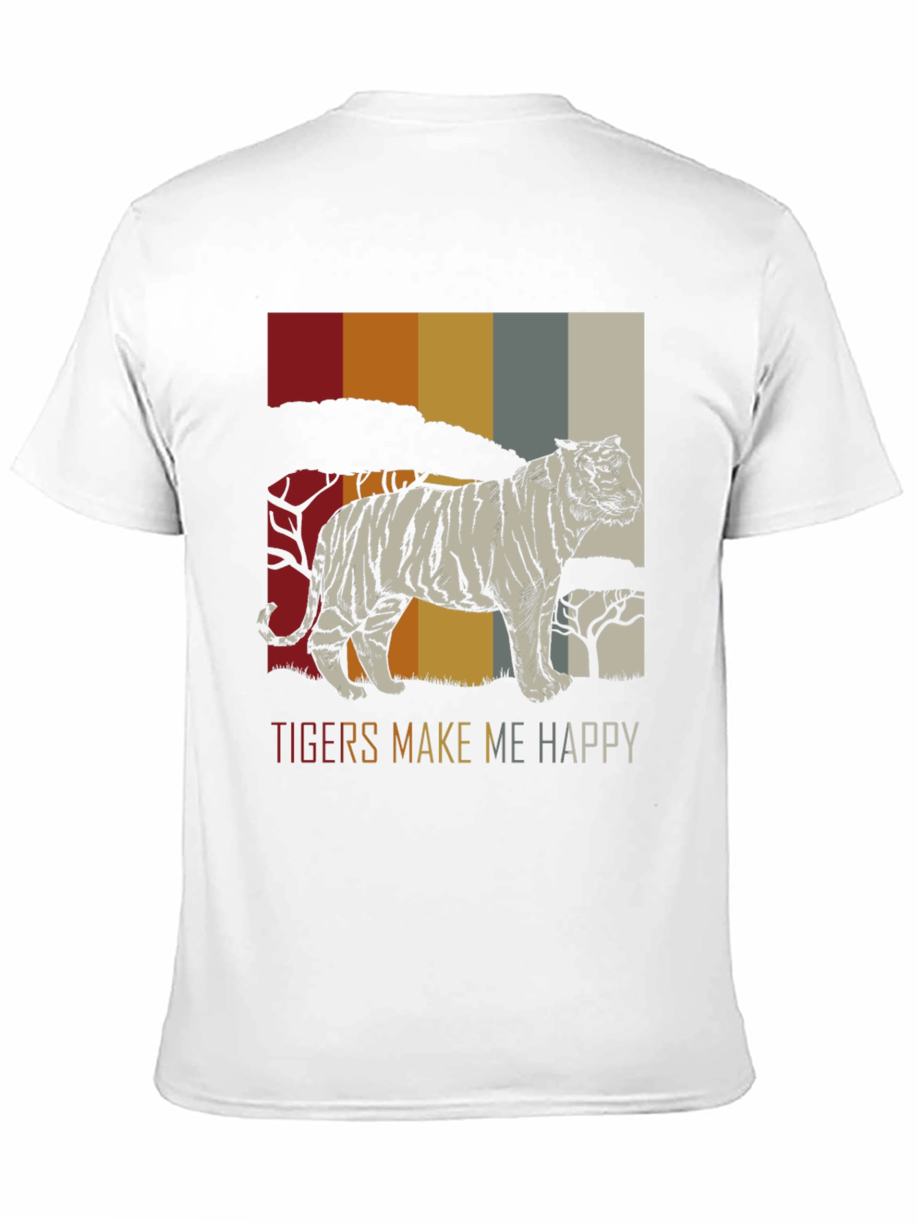 Black Tigers Make Me Happy Graphic Tee - Retro Style view 11