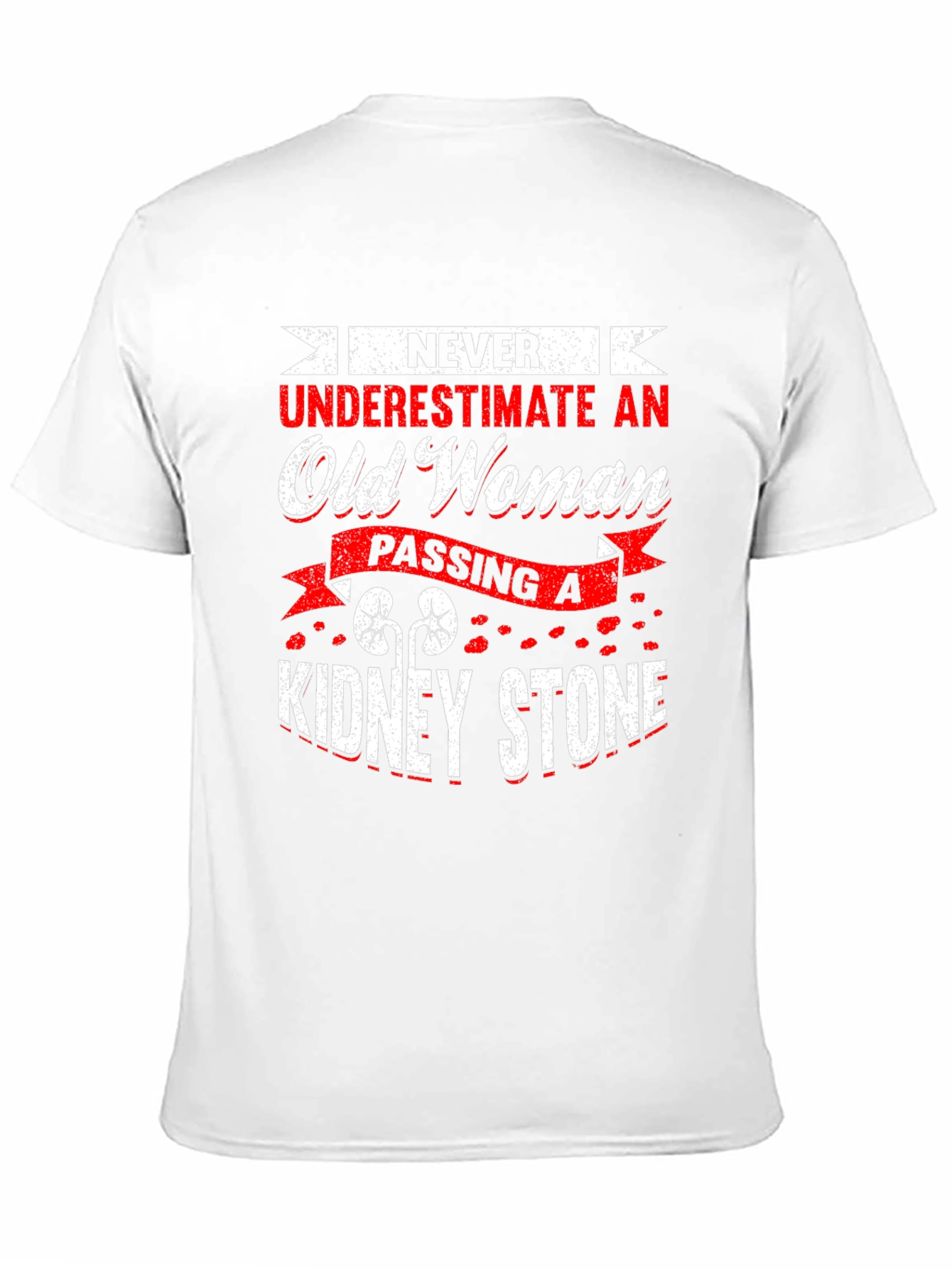 Black Never Underestimate Old Woman Kidney Stone T-Shirt view 11