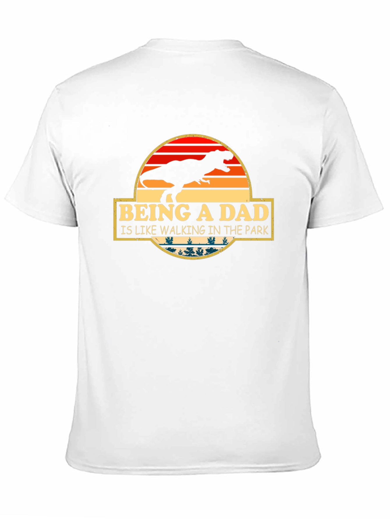 Black Being a Dad T-Rex T-Shirt view 11