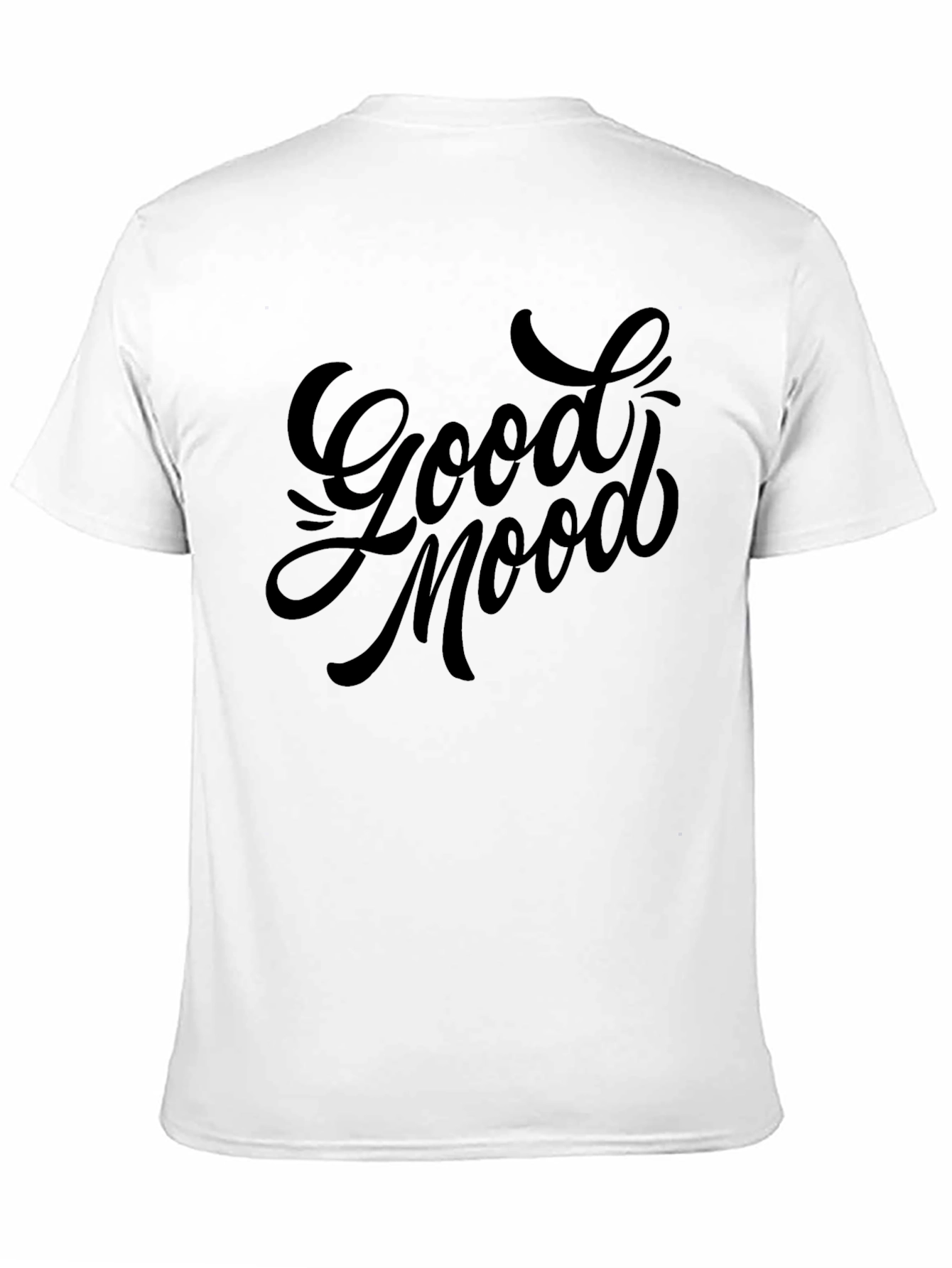 Black Good Mood Graphic Tee - Stylish Black T-Shirt view 11