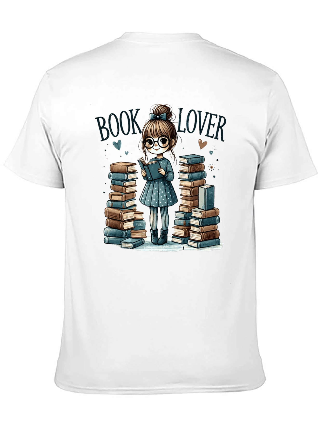 Black Book Lover T-Shirt: Adorable Reader Design view 11