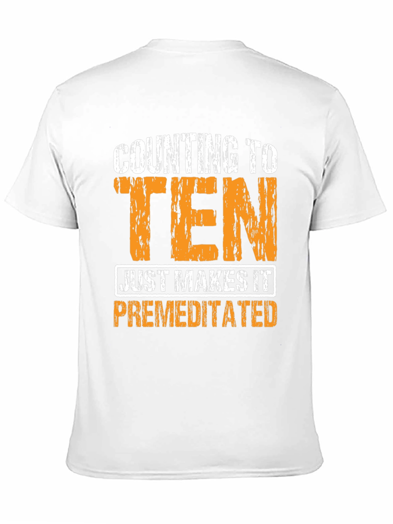 Black Counting to Ten - Funny Graphic T-Shirt view 11