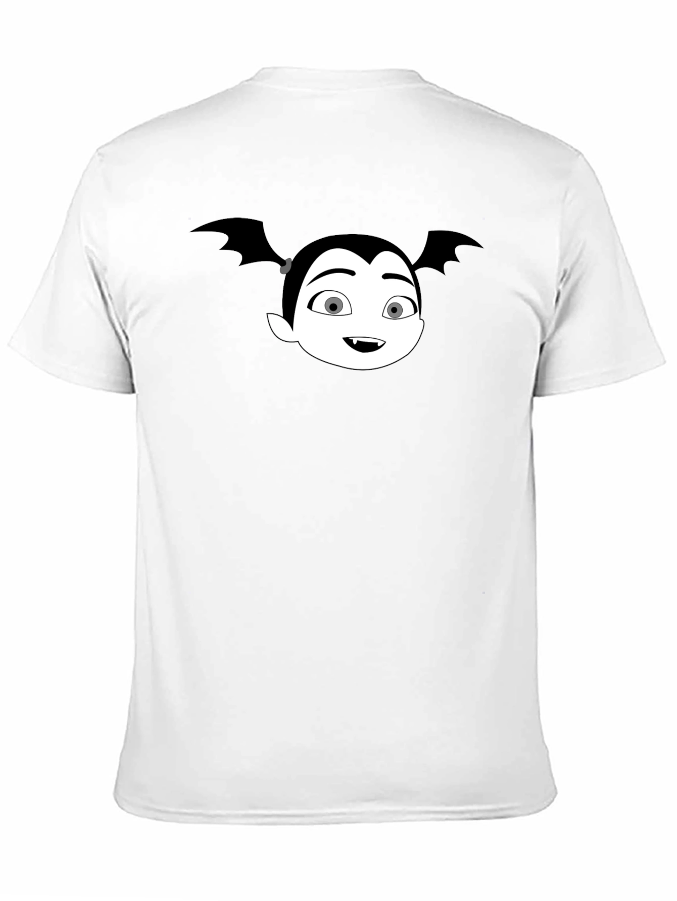 Black Cartoon Vampire Girl Graphic T-Shirt view 11