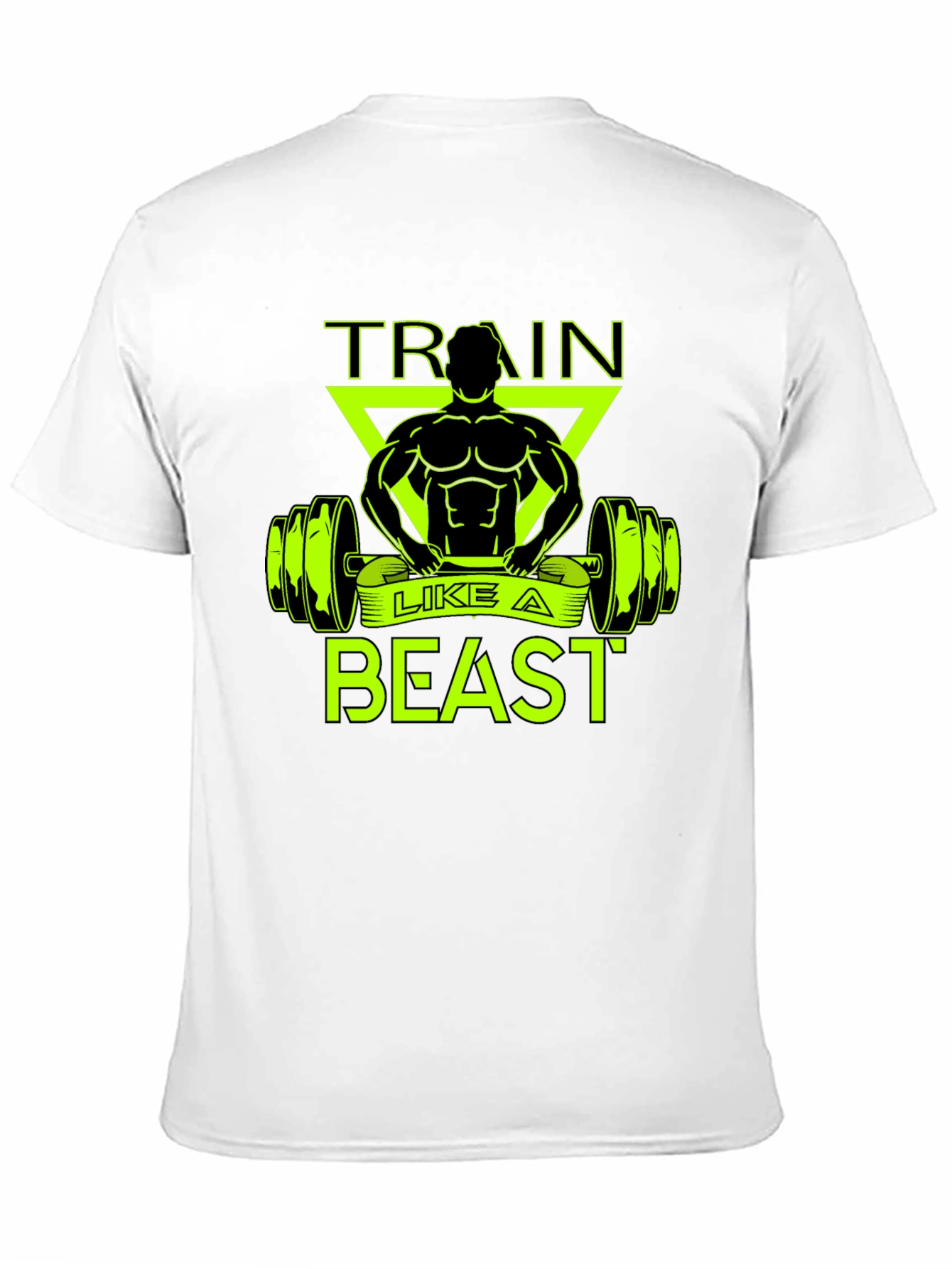 Black Train Like A Beast Black Graphic Tee view 11