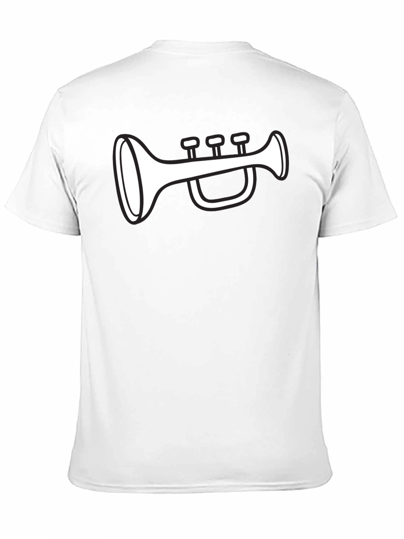 Black Trumpet Graphic Tee - Black Cotton T-Shirt view 11