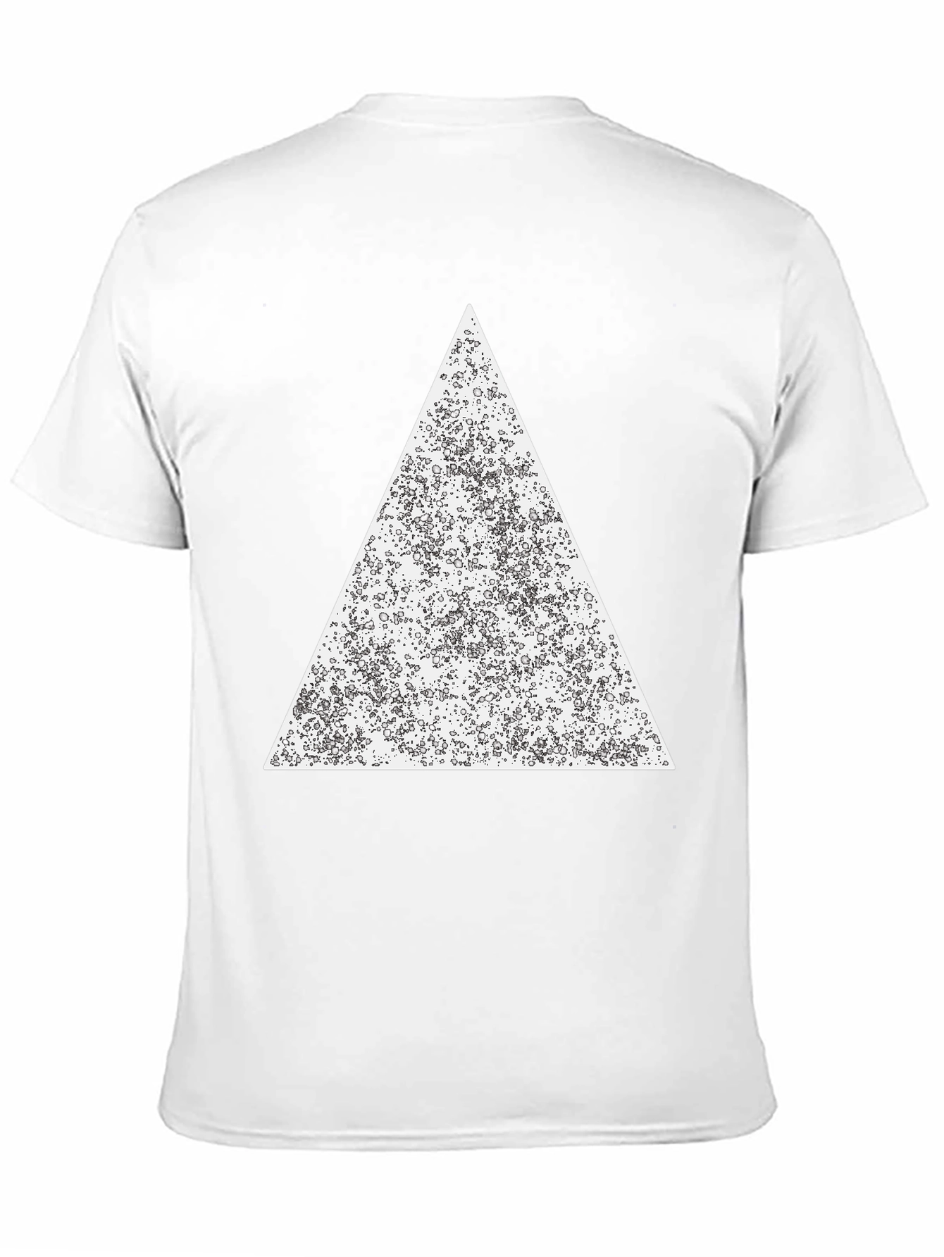 Black Geometric Triangle Graphic Print T-Shirt view 11