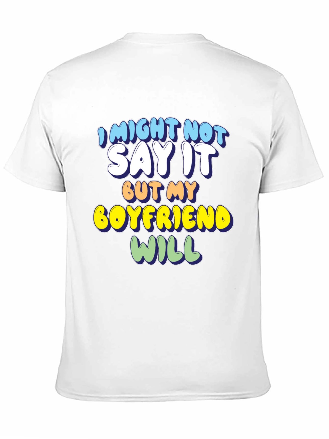 Black Humorous Boyfriend Statement T-Shirt view 11
