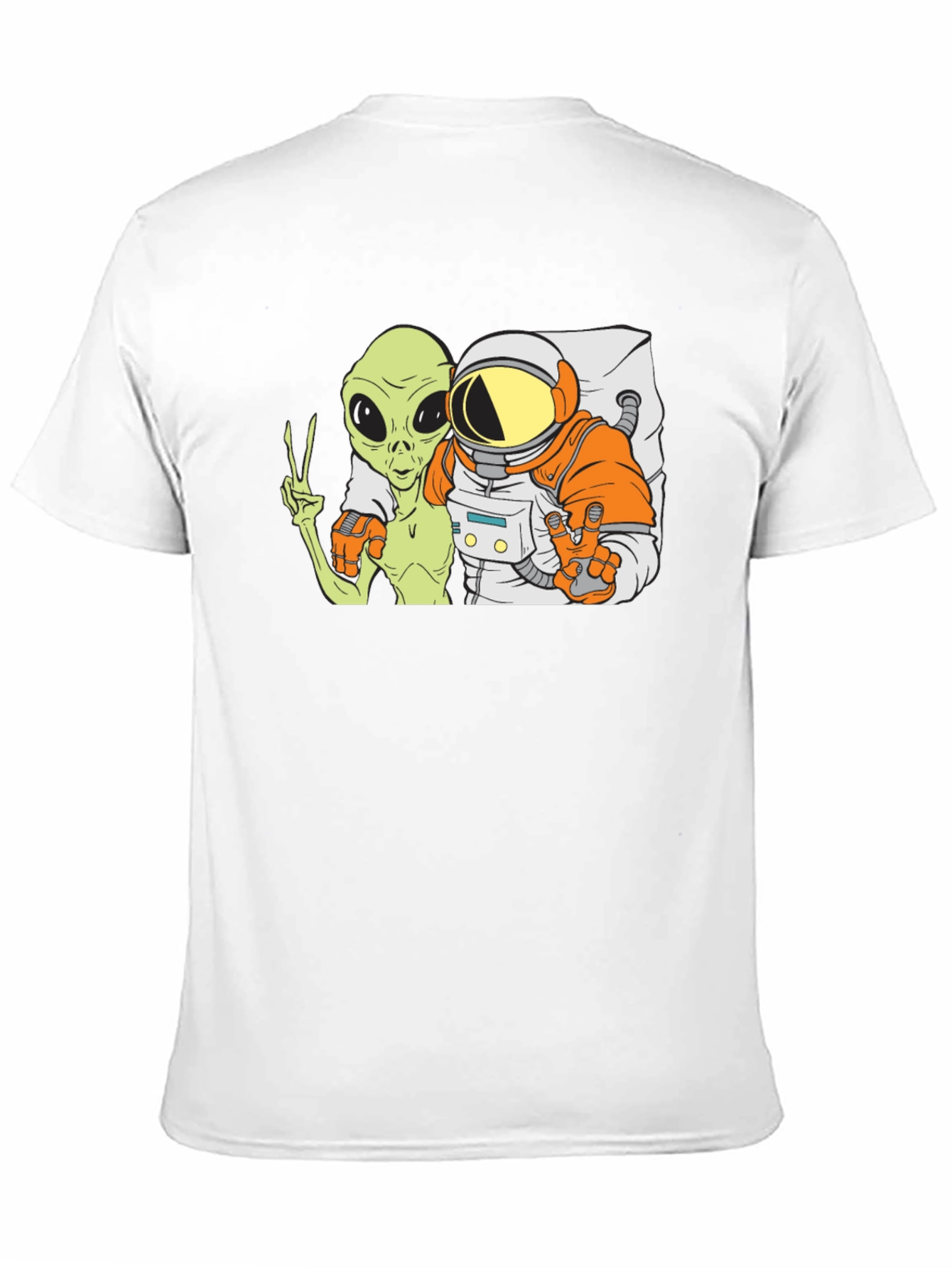 Black Alien & Astronaut BFFs Graphic Tee - Black Cotton Blend view 11