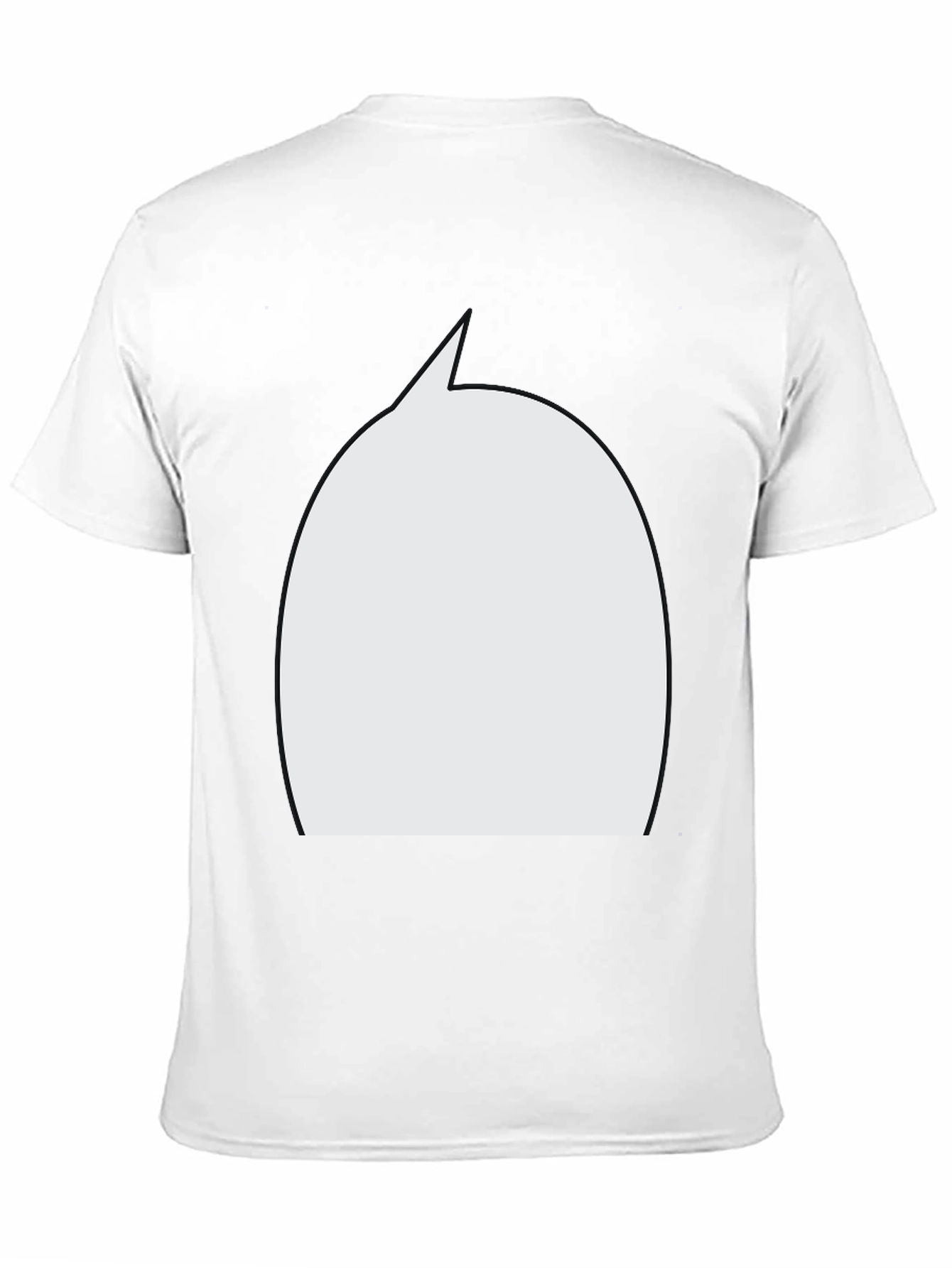 Black Statement T-Shirt: Bold Black Tee with White Speech Bubble view 11
