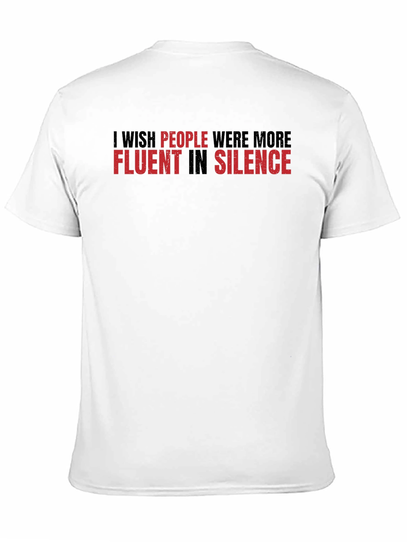Black Fluent in Silence Graphic Tee - Black Cotton T-Shirt view 11
