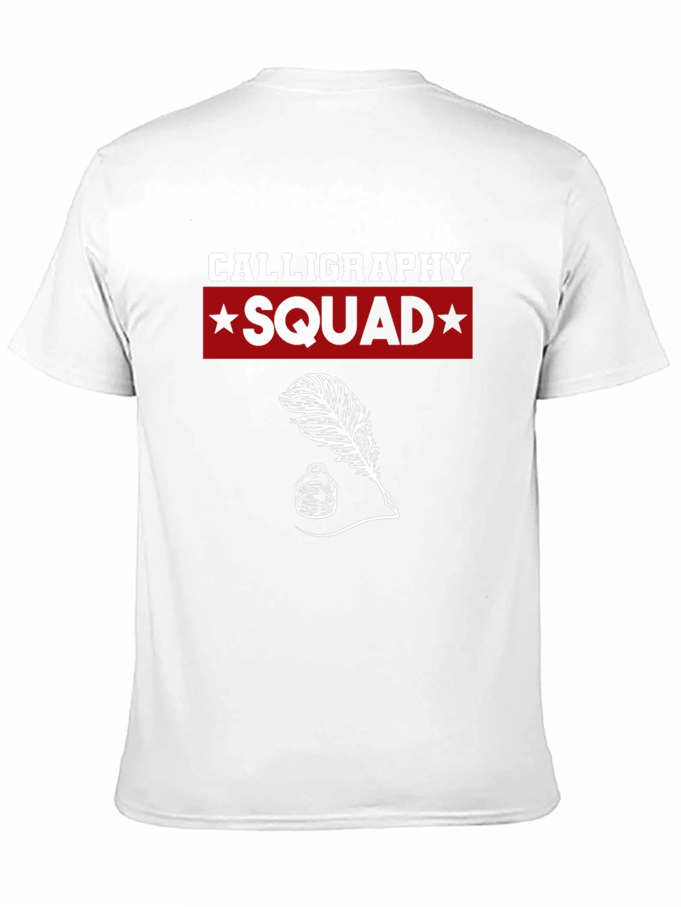 Black Calligraphy Squad T-Shirt - Ink & Quill Design view 11