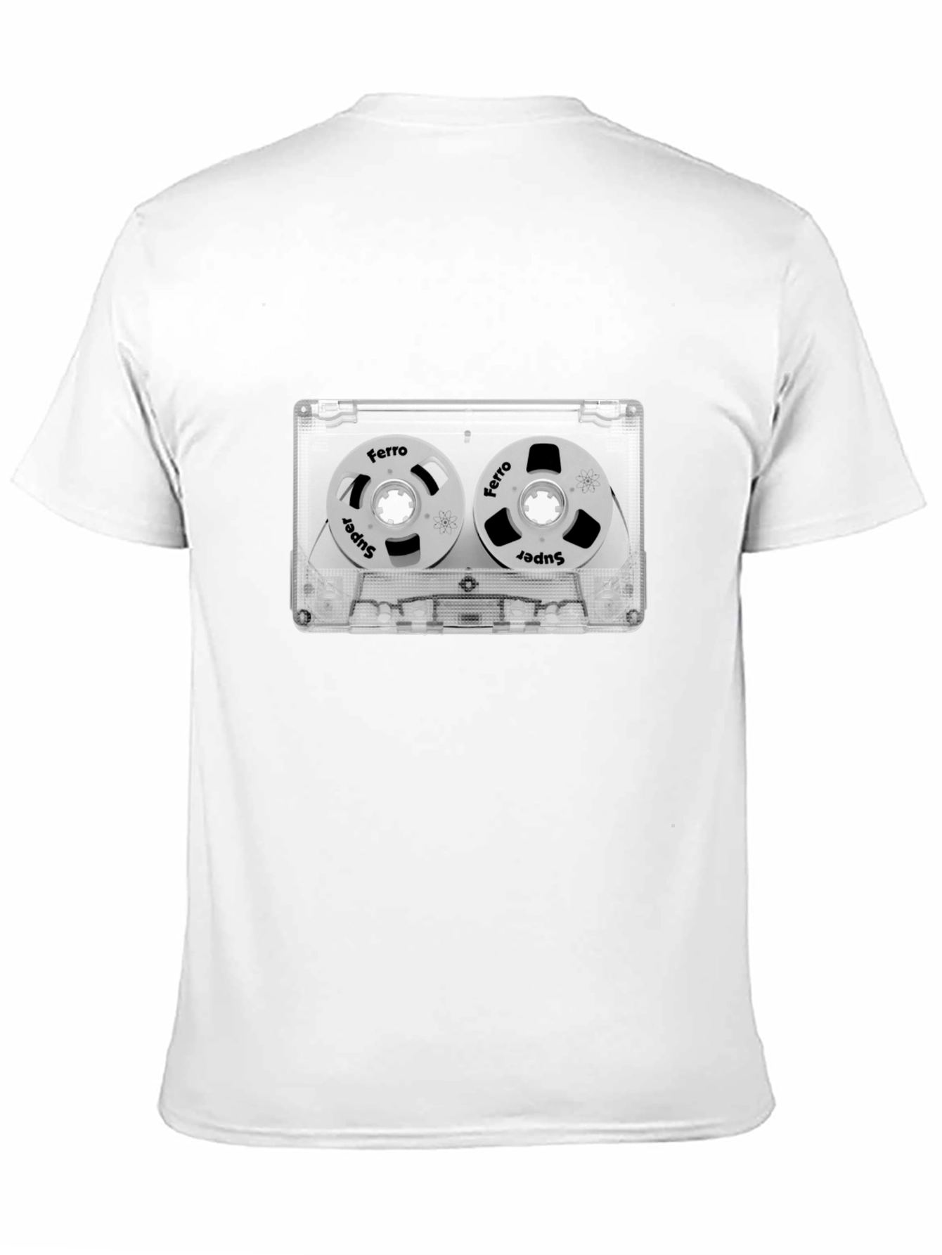 Black Retro Cassette Tape Graphic Tee - Vintage Music Lover Shirt view 11