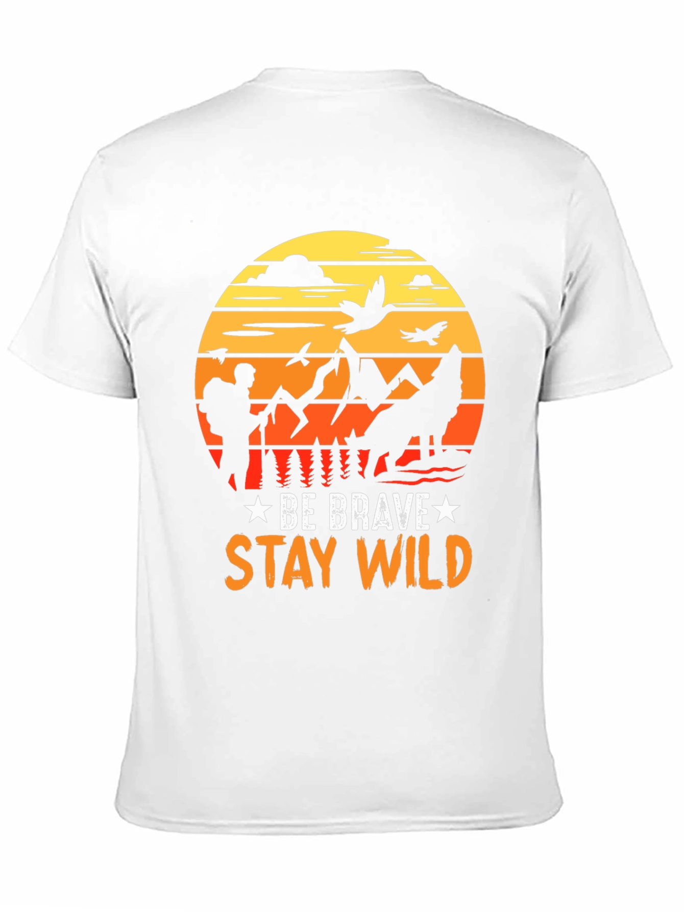 Black Be Brave Stay Wild Graphic Tee - Adventure T-Shirt view 11