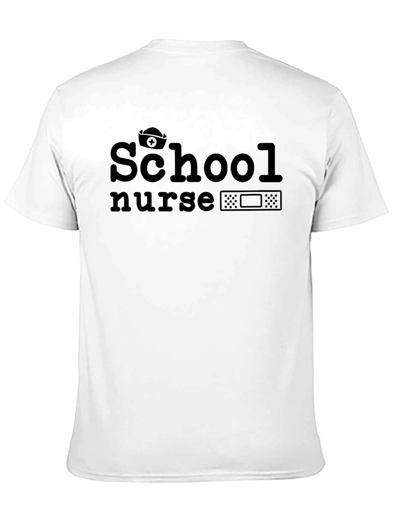 Black School Nurse T-Shirt - Black Cotton Blend view 11
