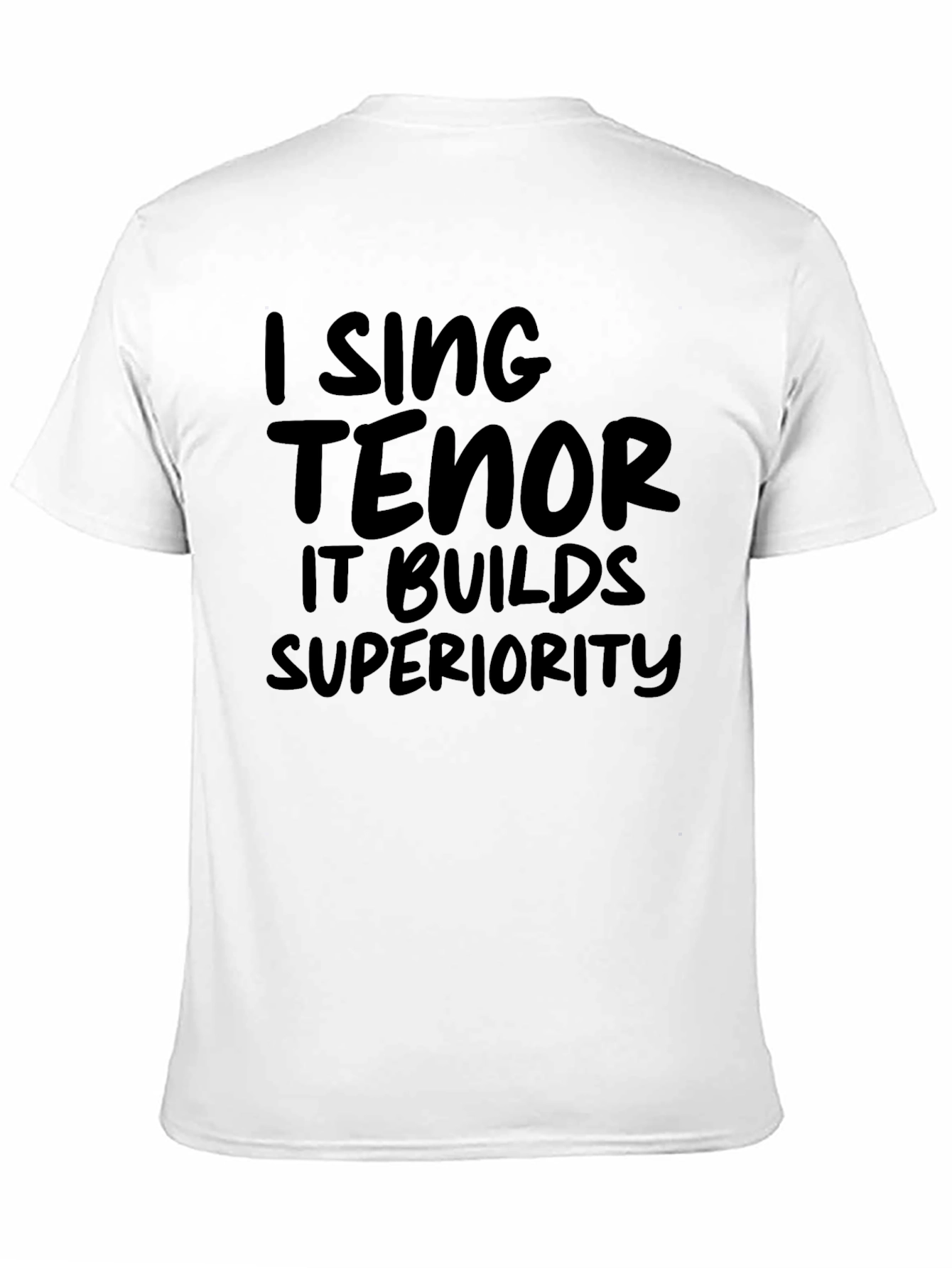 Black I Sing Tenor T-Shirt - Superiority view 11