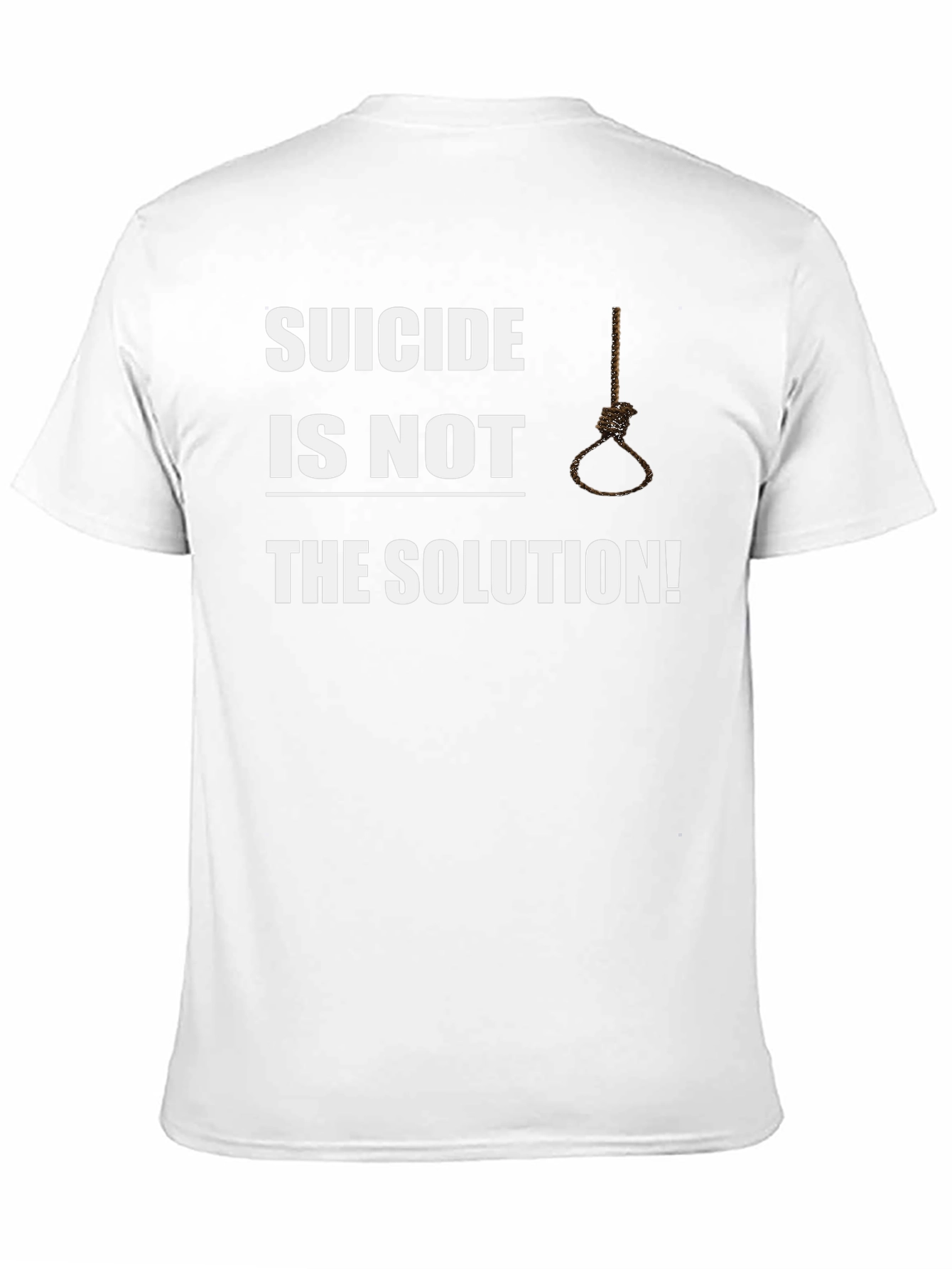 Black Suicide Awareness Graphic Tee - Suicide is Not the Solution view 11