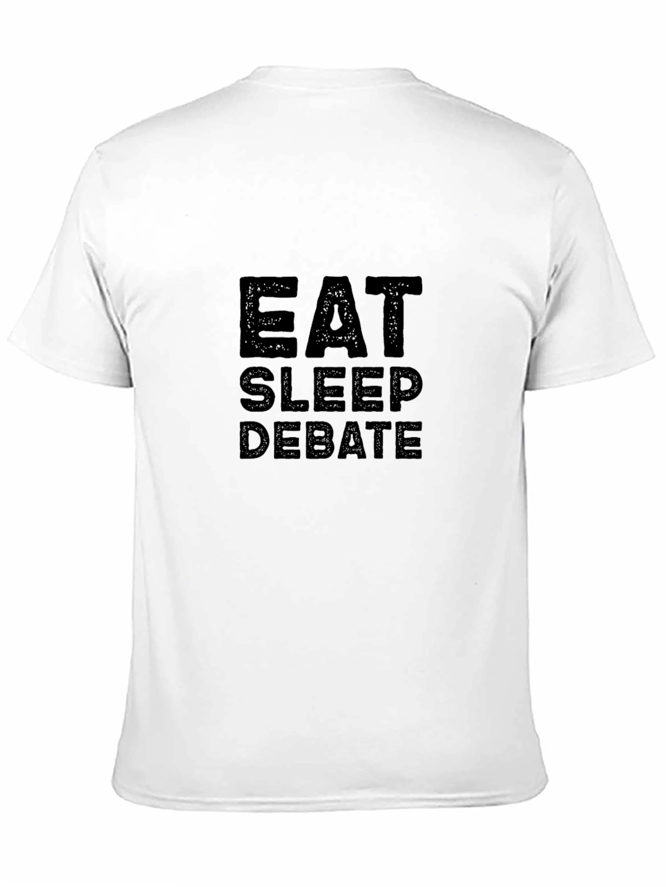 Black Eat Sleep Debate T-Shirt - Black Cotton Casual Tee view 11