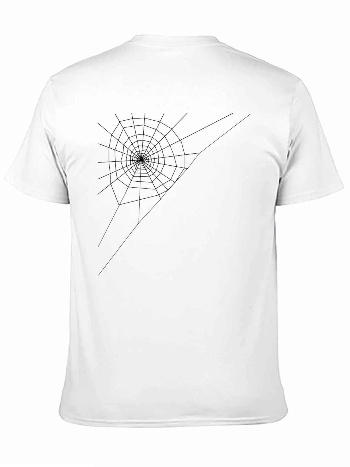 Black Spider Web Graphic Black Cotton T-Shirt view 11