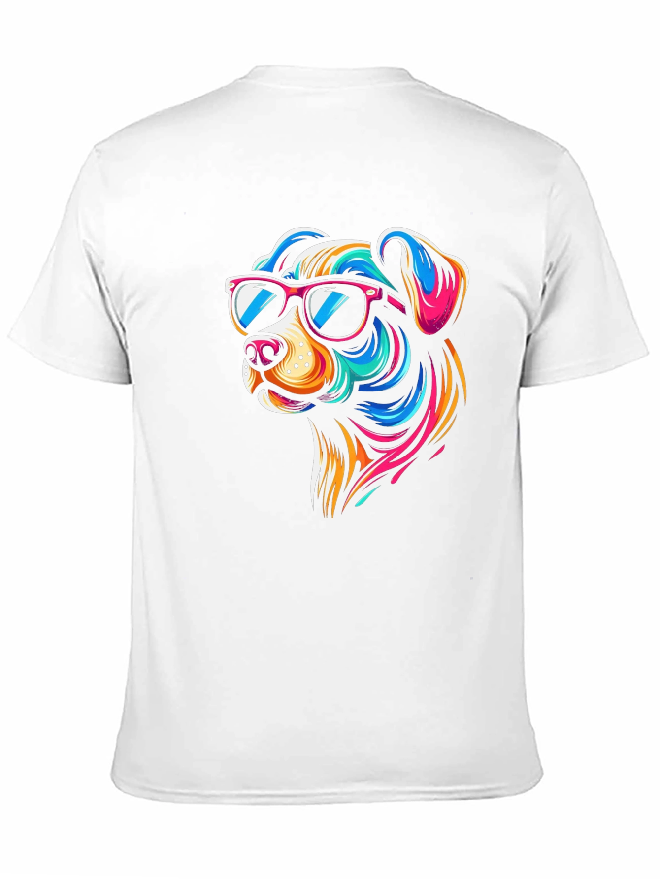 Black Cool Dog Graphic Tee - Black Cotton T-Shirt view 11