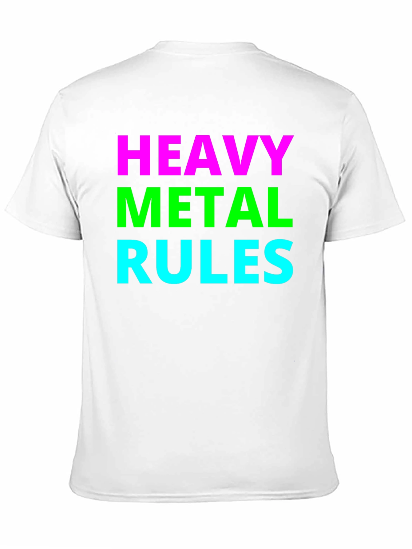 Black Heavy Metal Rules T-Shirt - Bold Graphic Tee view 11
