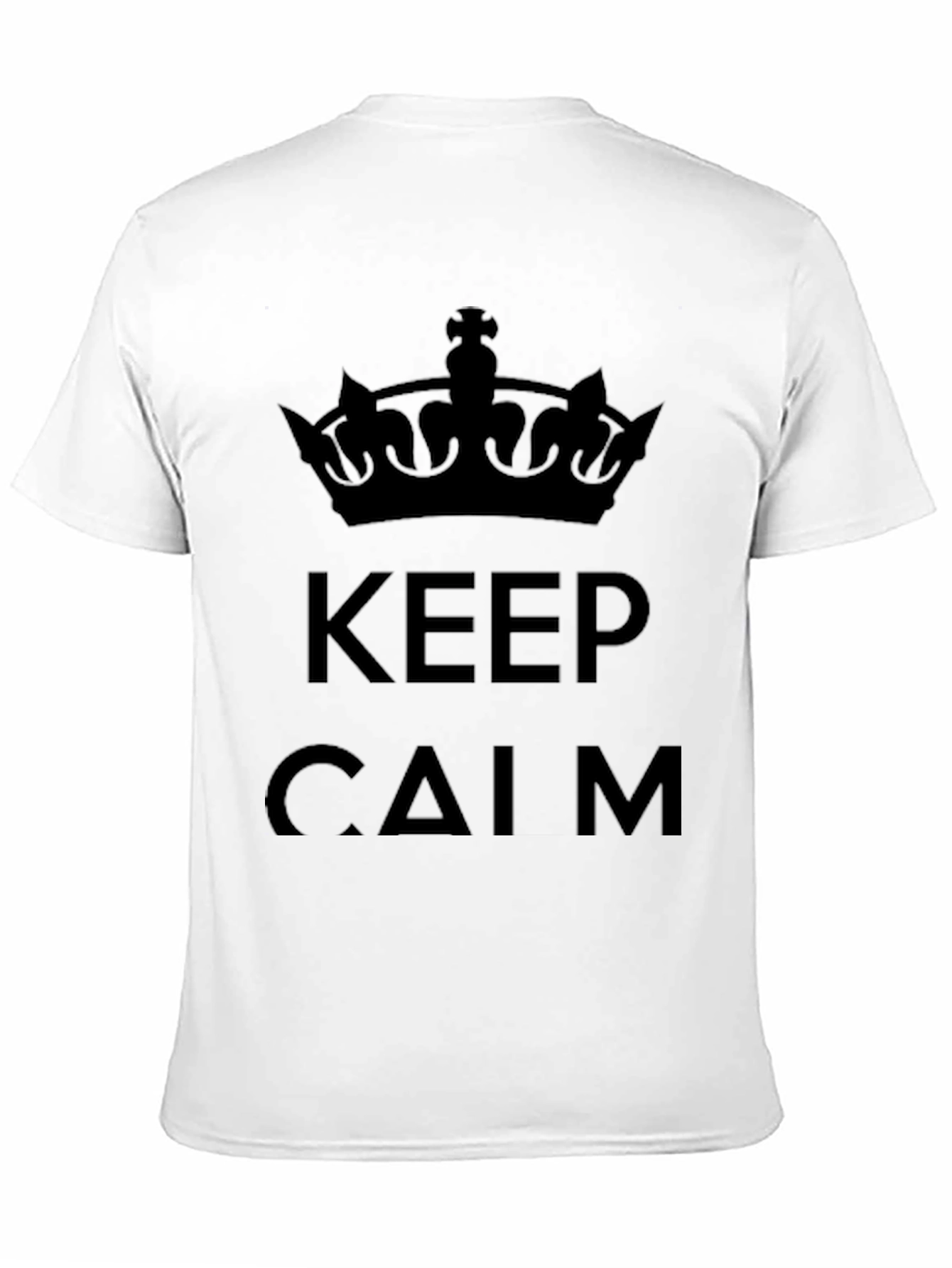 Black Keep Calm Crown Graphic Tee view 11