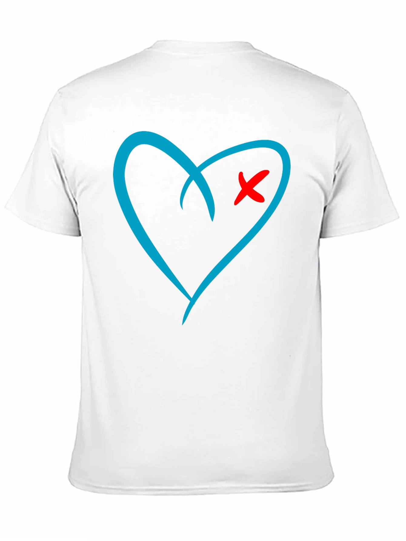 Black Heart X Graphic Print Black T-Shirt view 11