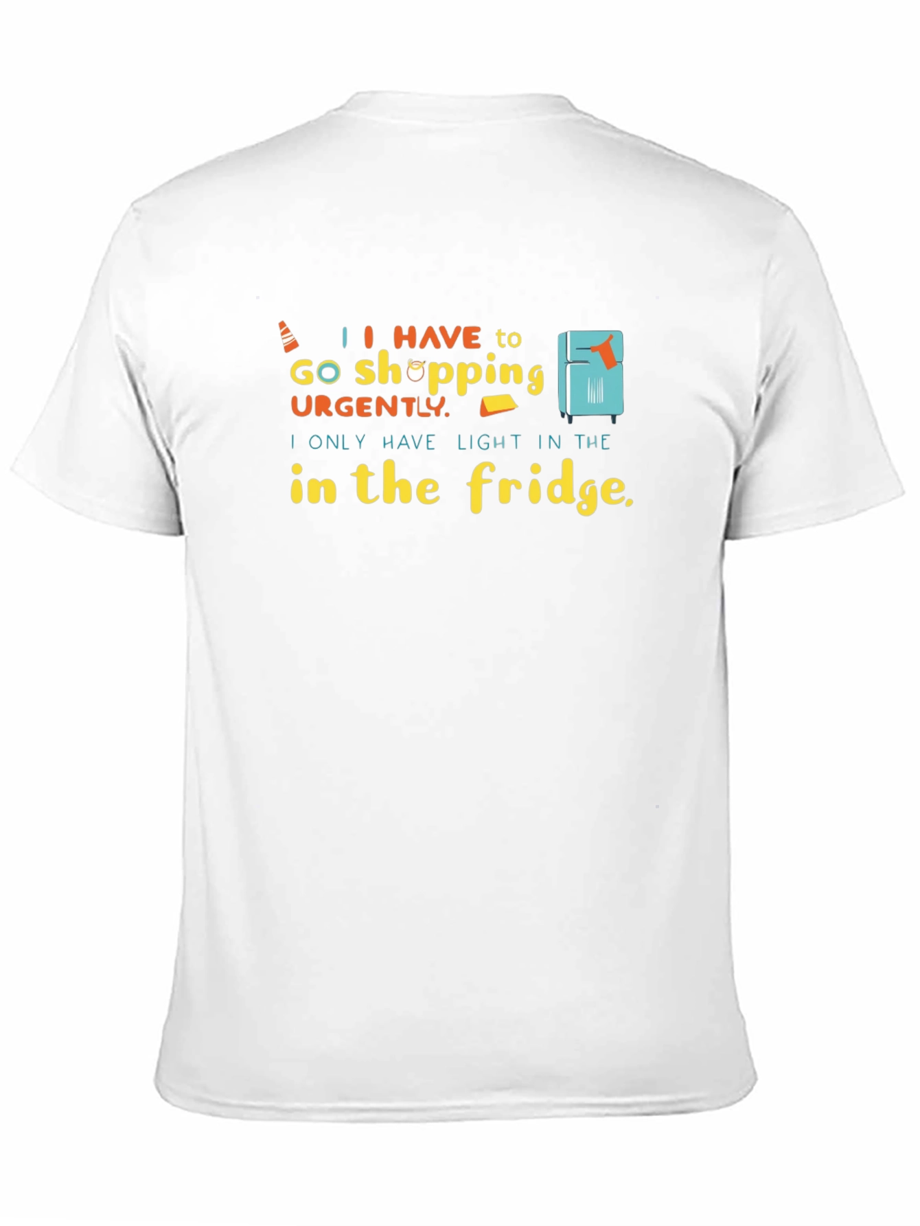 Black Funny "Light in the Fridge" Graphic T-Shirt view 11
