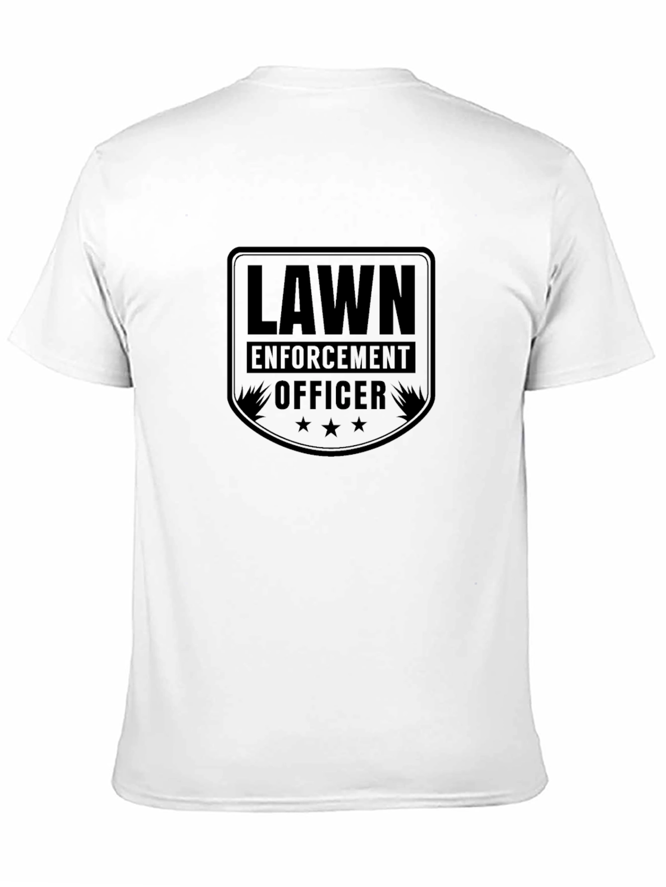 Black Lawn Enforcement Officer T-Shirt view 11