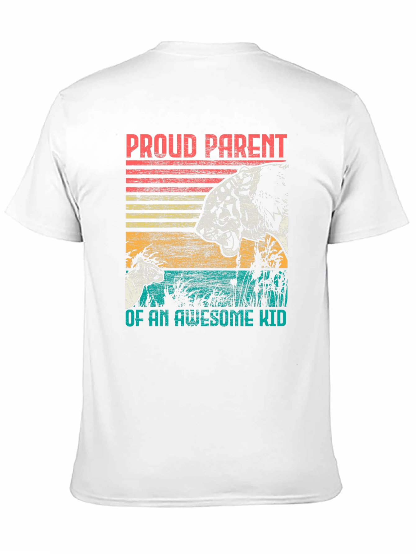 Black Proud Parent Awesome Kid Tiger Graphic T-Shirt view 11