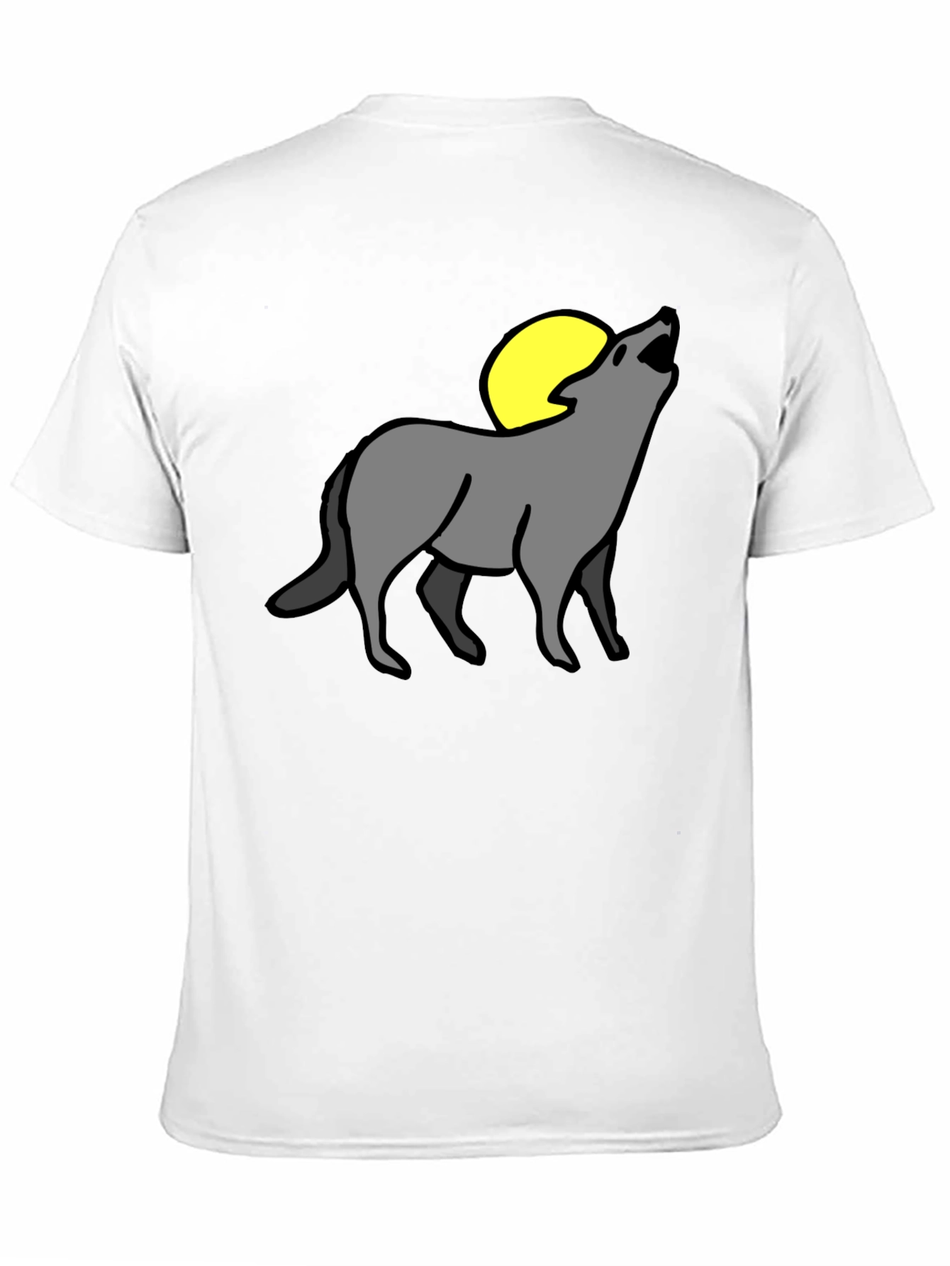 Black Wolf Moon Graphic Tee - Black Cotton Blend view 11