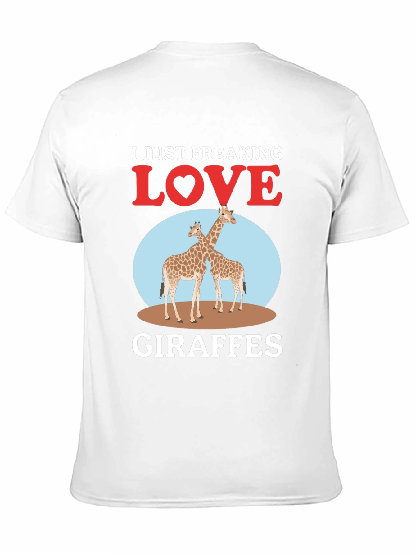 Black I Just Freaking Love Giraffes T-Shirt view 11