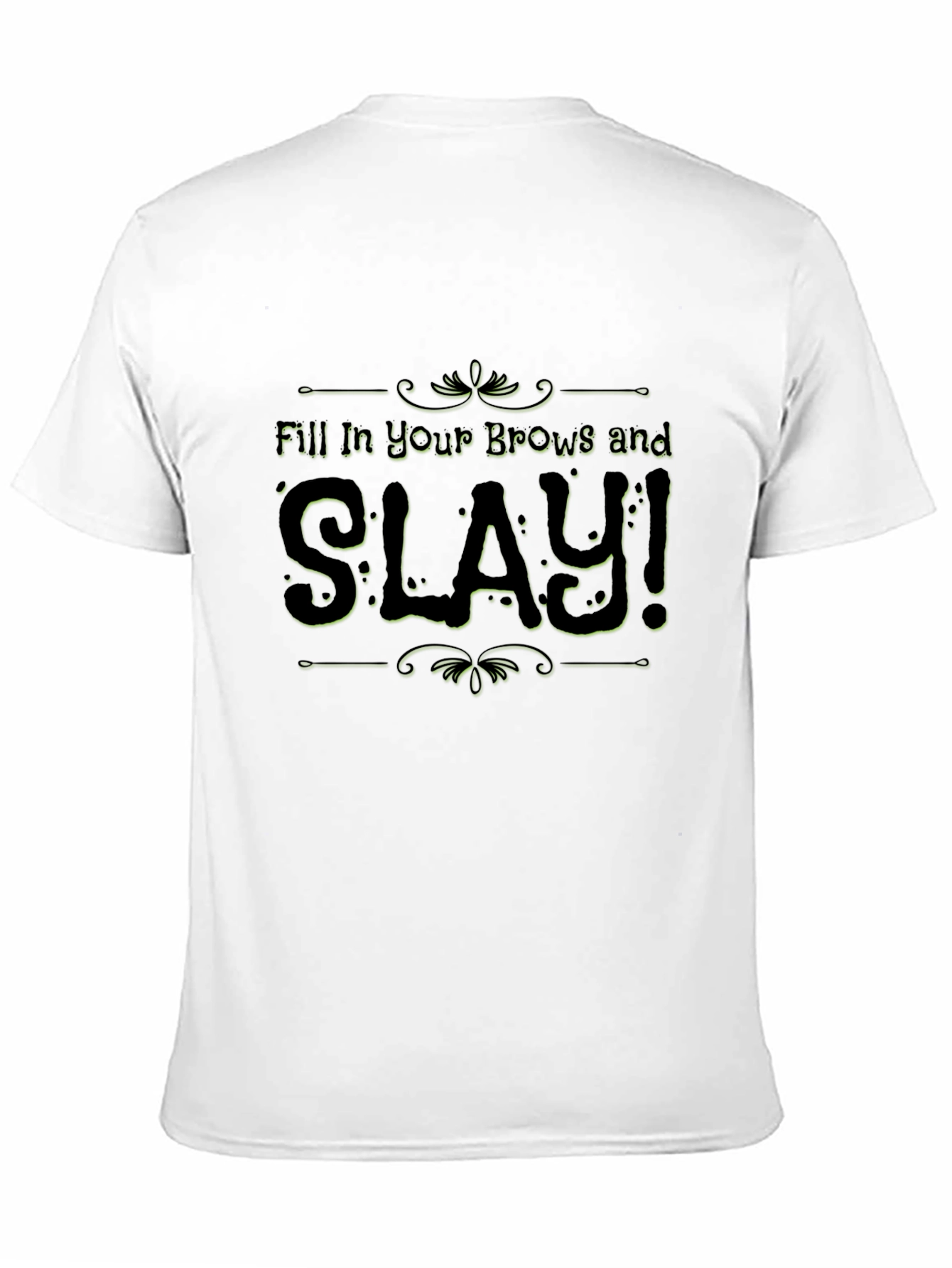 Black Slay Your Brows Graphic Tee - Black view 11