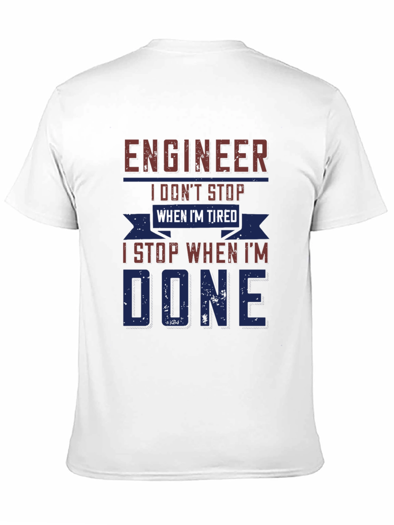 Black Engineer Tired Done T-Shirt Funny Job Gift view 11