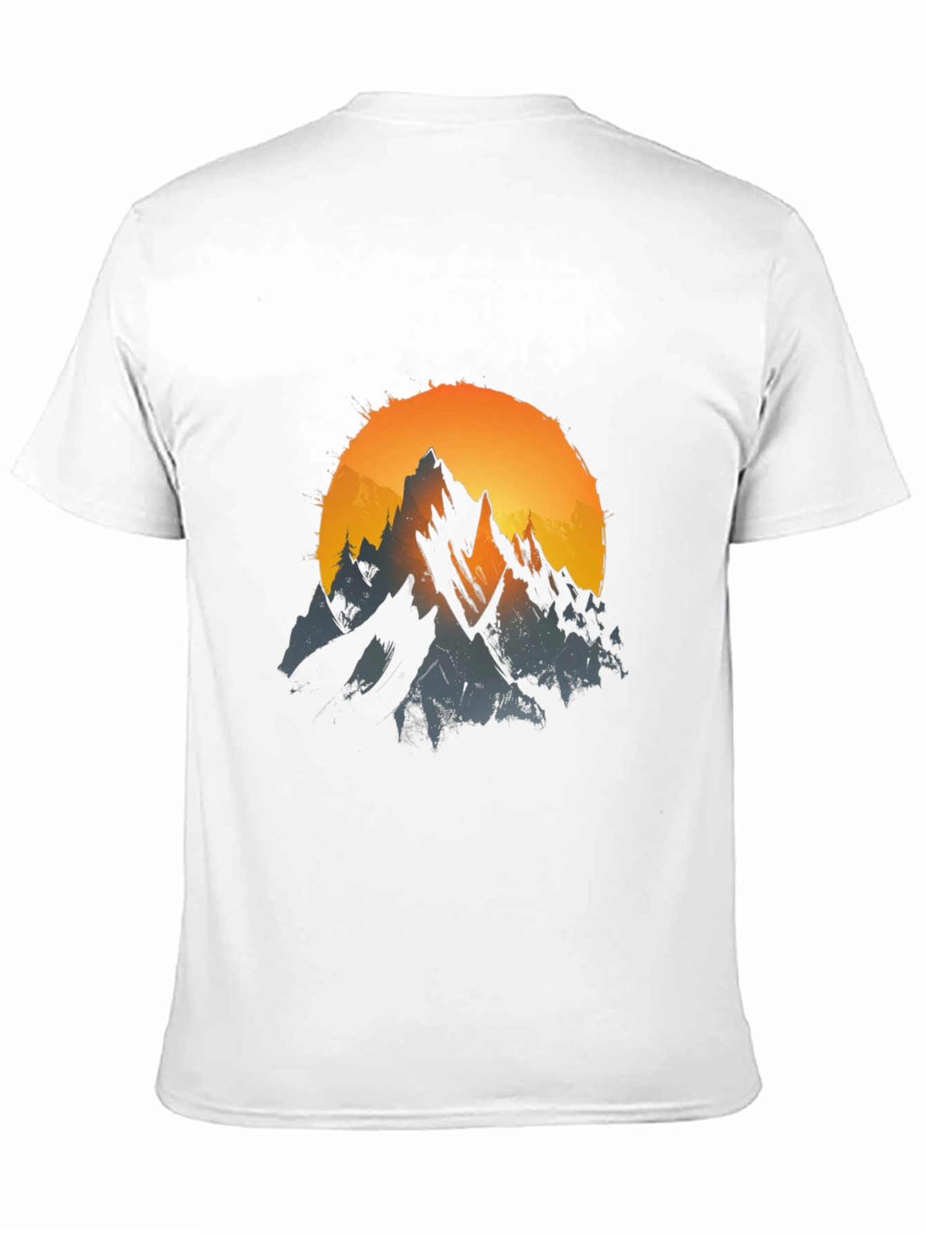 Black Mountain Sunset Graphic Tee - Black Cotton Blend view 11