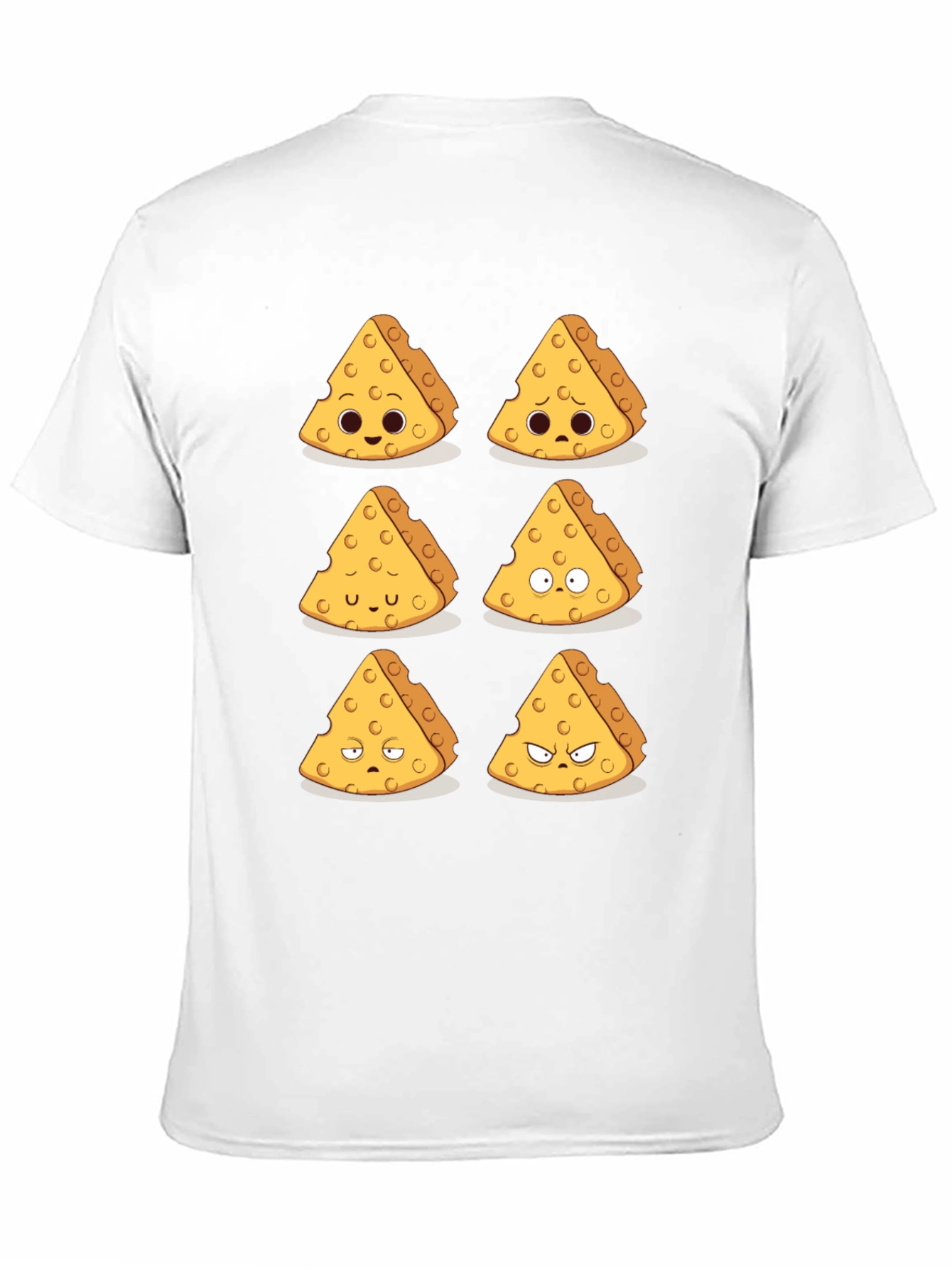 Black Funny Cheese Expression T-Shirt - Black view 11
